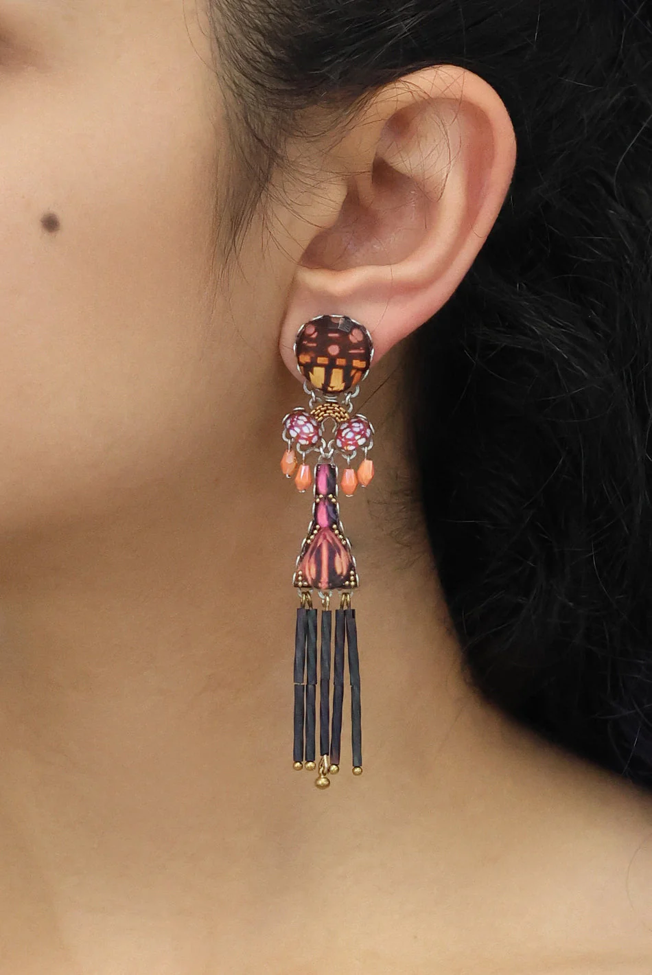 Ayala Bar Rosy Clay Set, Traffelle Earrings - Image 2