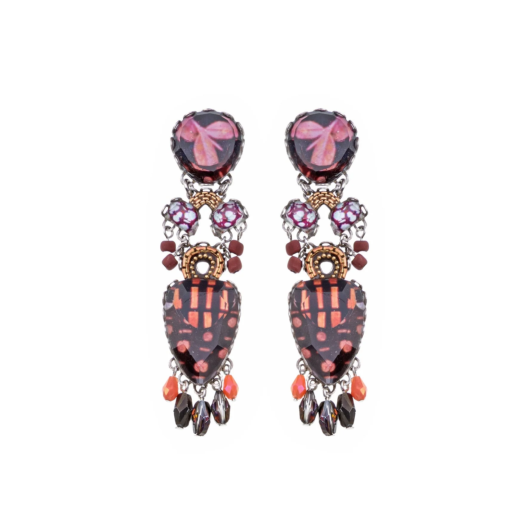Ayala Bar Rosy Clay Set, Veloura Earrings