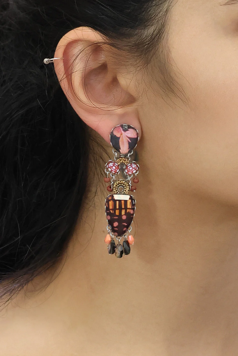 Ayala Bar Rosy Clay Set, Veloura Earrings - Image 2