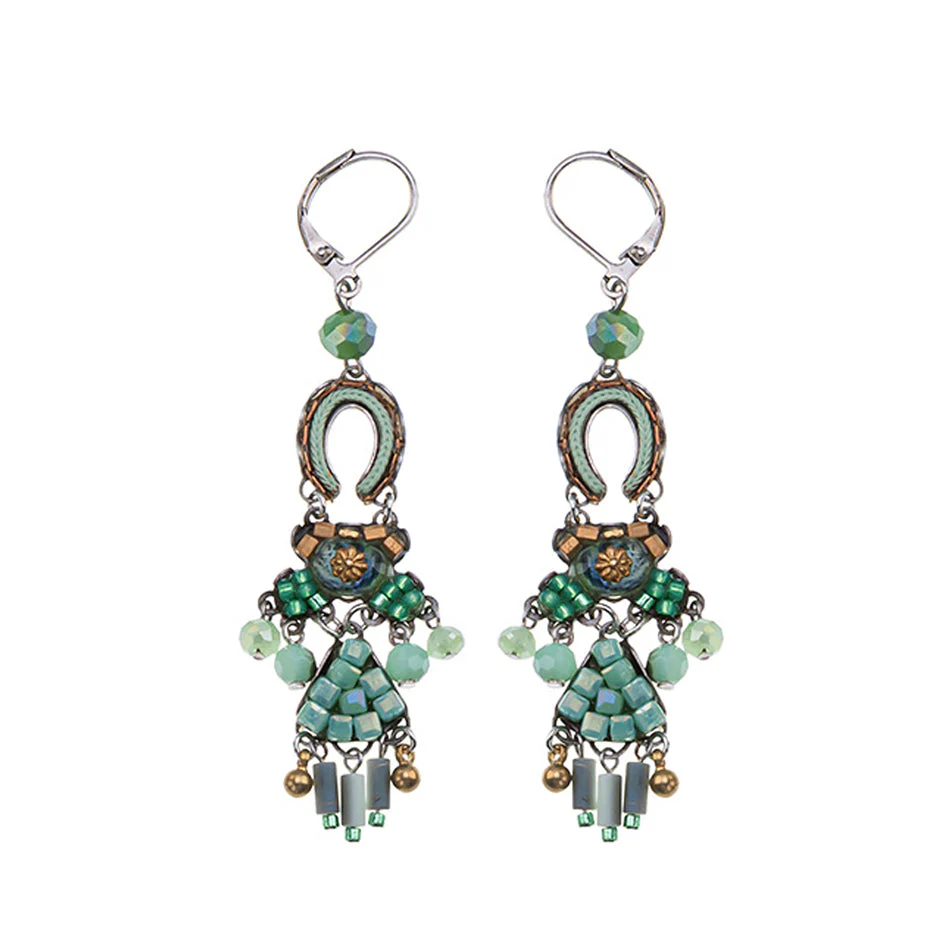 Ayala Bar Seagrass Set, Handmade Earrings, Enhalus