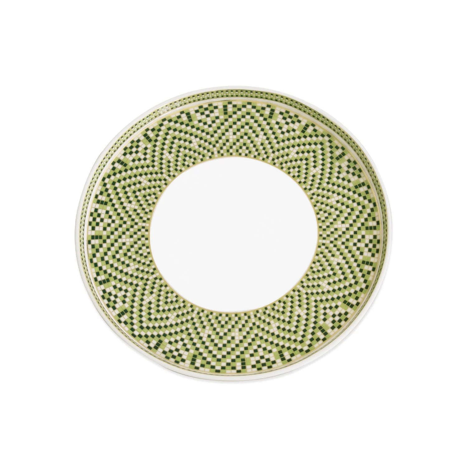 Beatriz Ball CERAMIC Ravenna Salad Plate Set of 4 Green & Gold