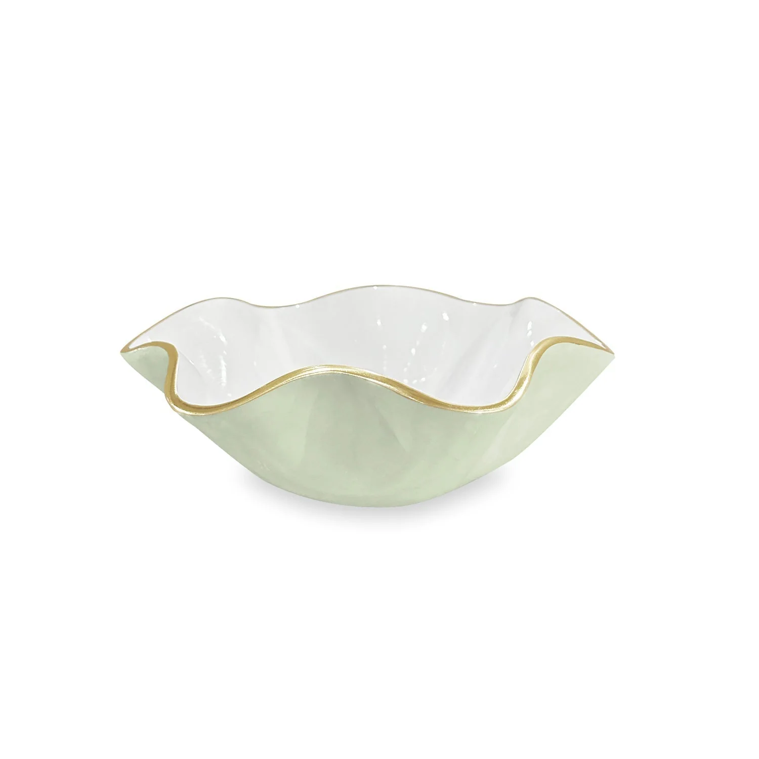 Beatriz Ball ENCANTO Carola  Small Round Bowl (Pistachio and White)