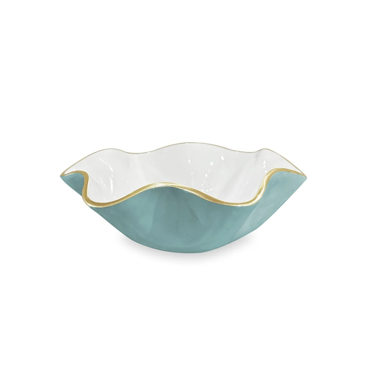 Beatriz Ball ENCANTO Carola  Small Round Bowl (Turquoise and White)