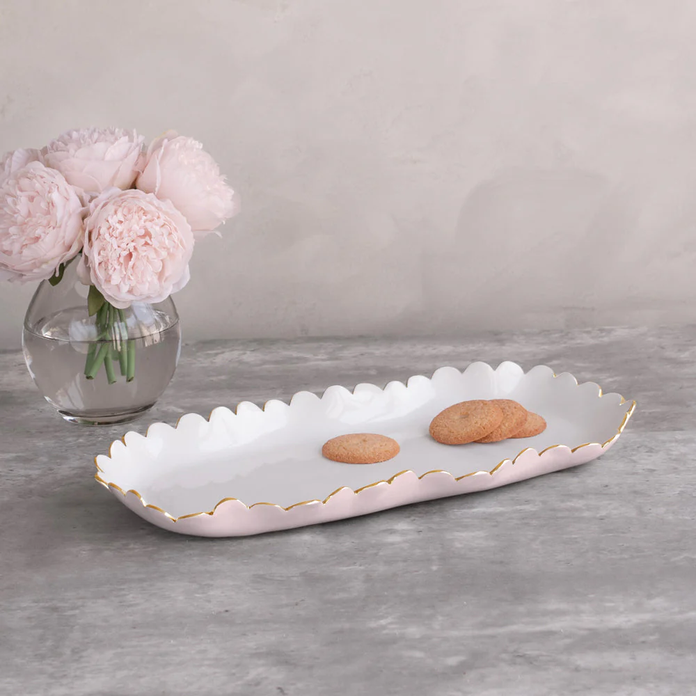 Beatriz Ball ENCANTO Colette Oblong Tray (Camellia and White) - Image 3
