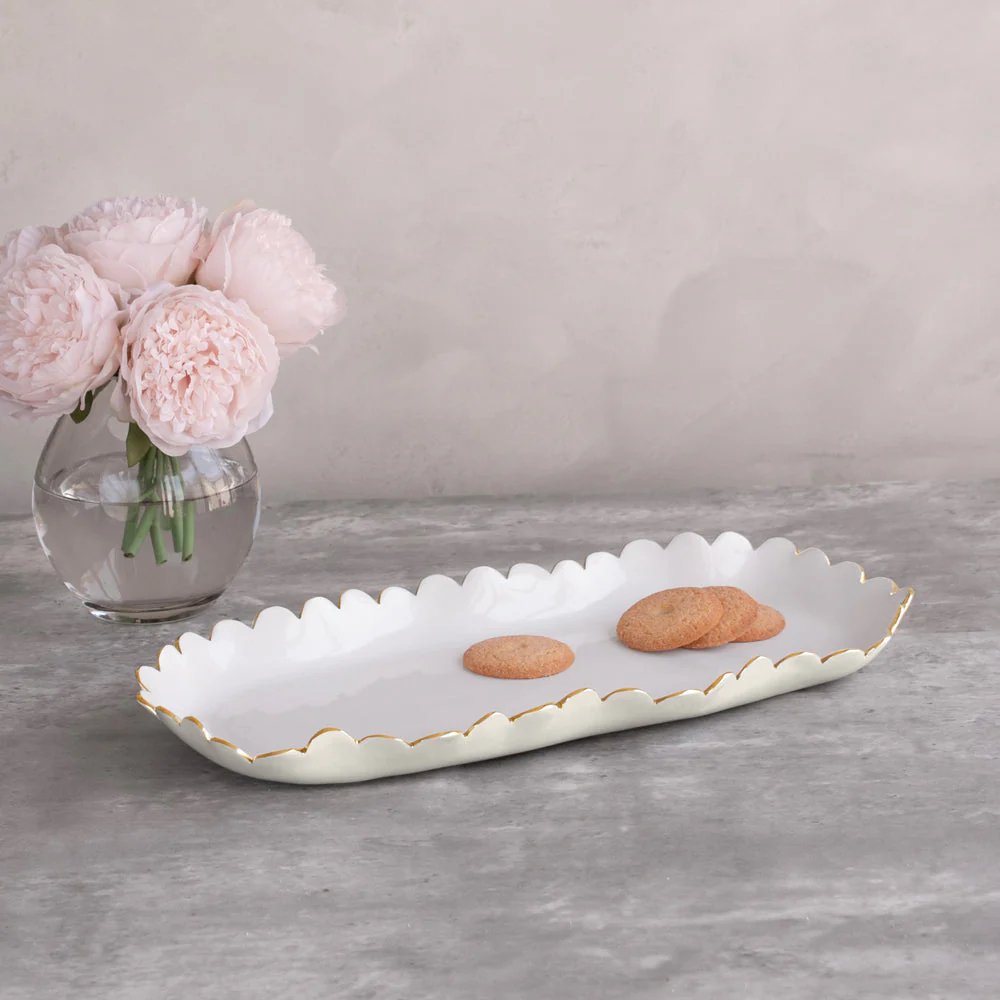 Beatriz Ball ENCANTO Colette Oblong Tray (Cream and White) - Image 3