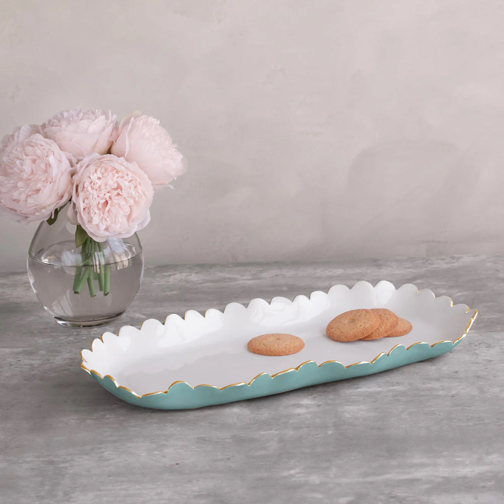 Beatriz Ball ENCANTO Colette Oblong Tray (Turquoise and White) - Image 3