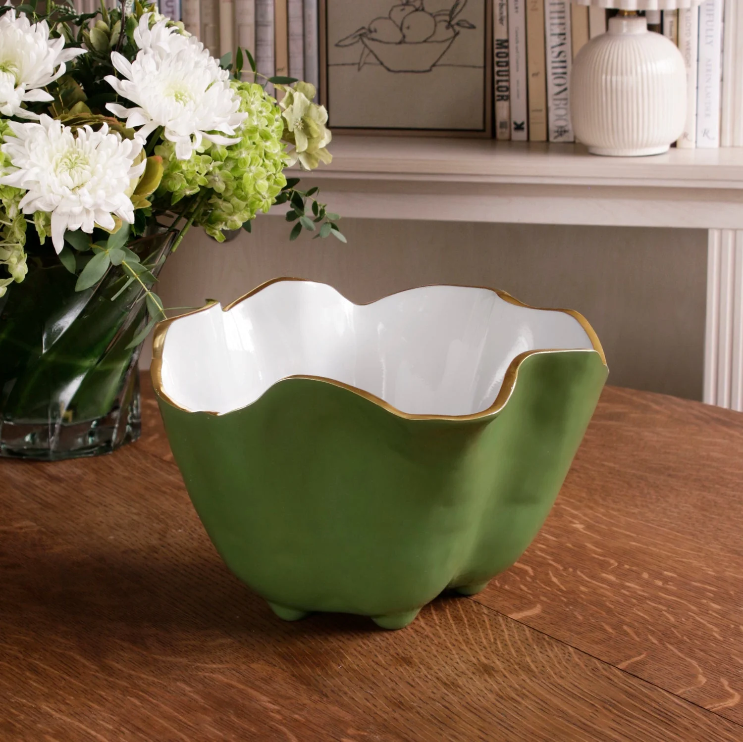 Beatriz Ball ENCANTO Onyx Ice Bucket Leaf Green and White - Image 3