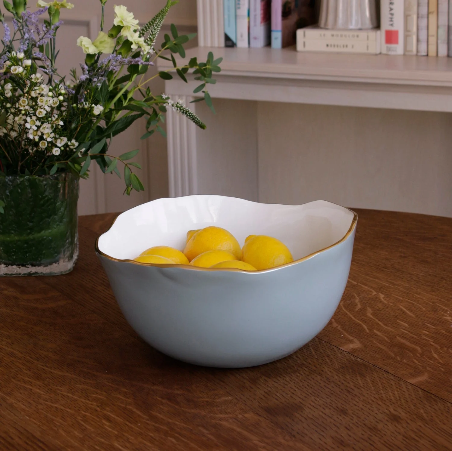 Beatriz Ball ENCANTO Osaka Large Bowl Slate & White - Image 3
