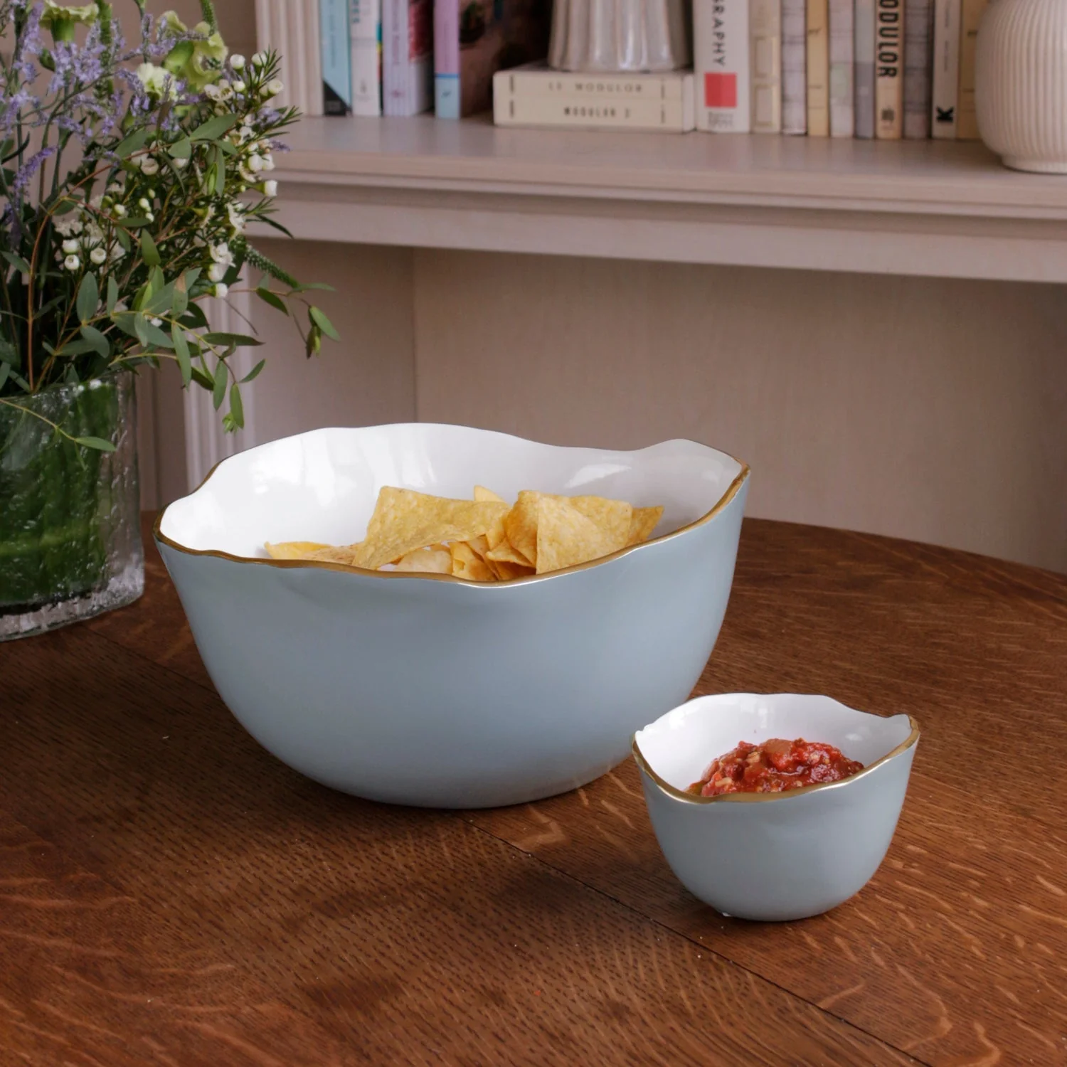 Beatriz Ball ENCANTO Osaka Large Bowl Slate & White - Image 4