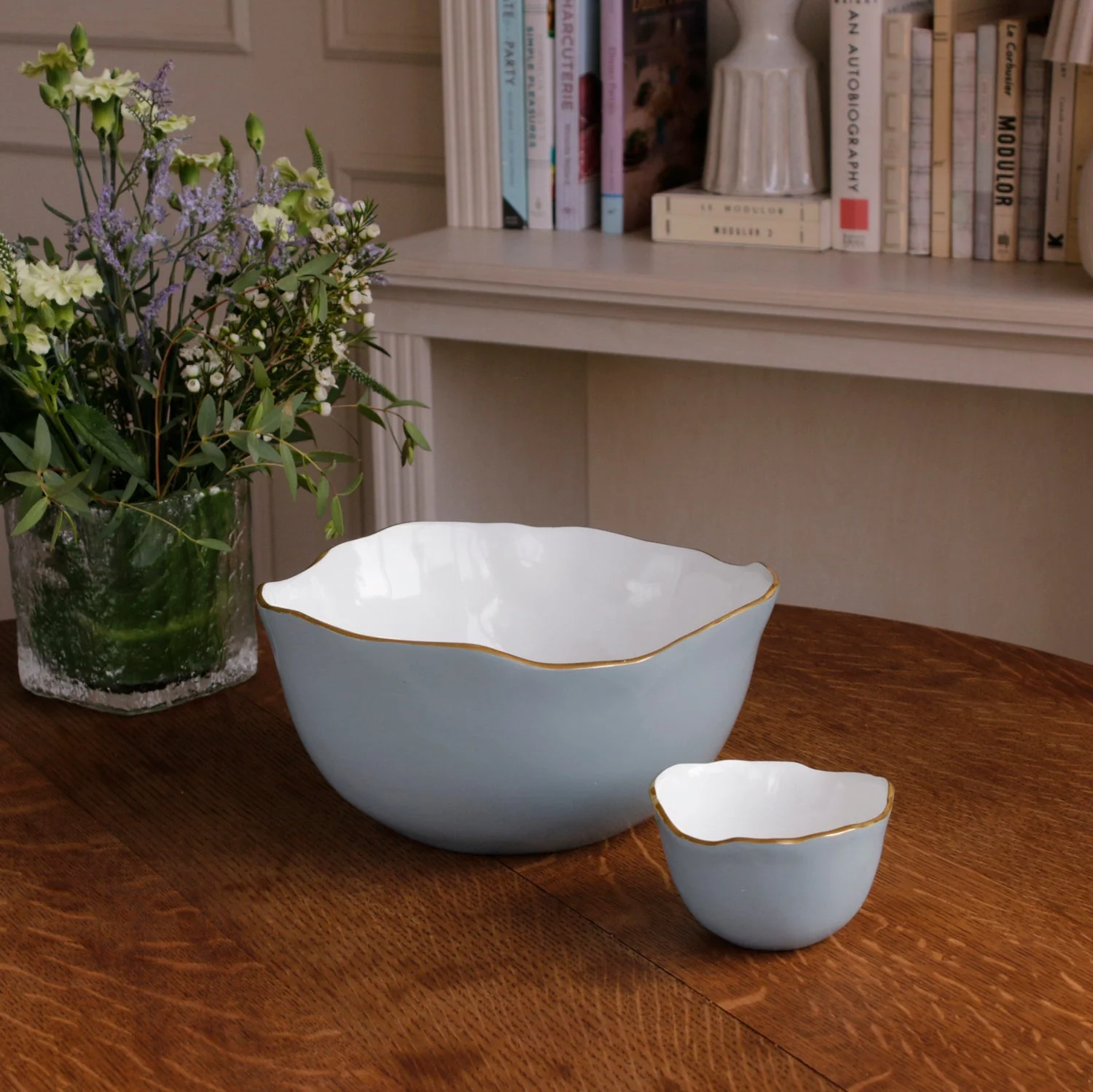 Beatriz Ball ENCANTO Osaka Large Bowl Slate & White - Image 5