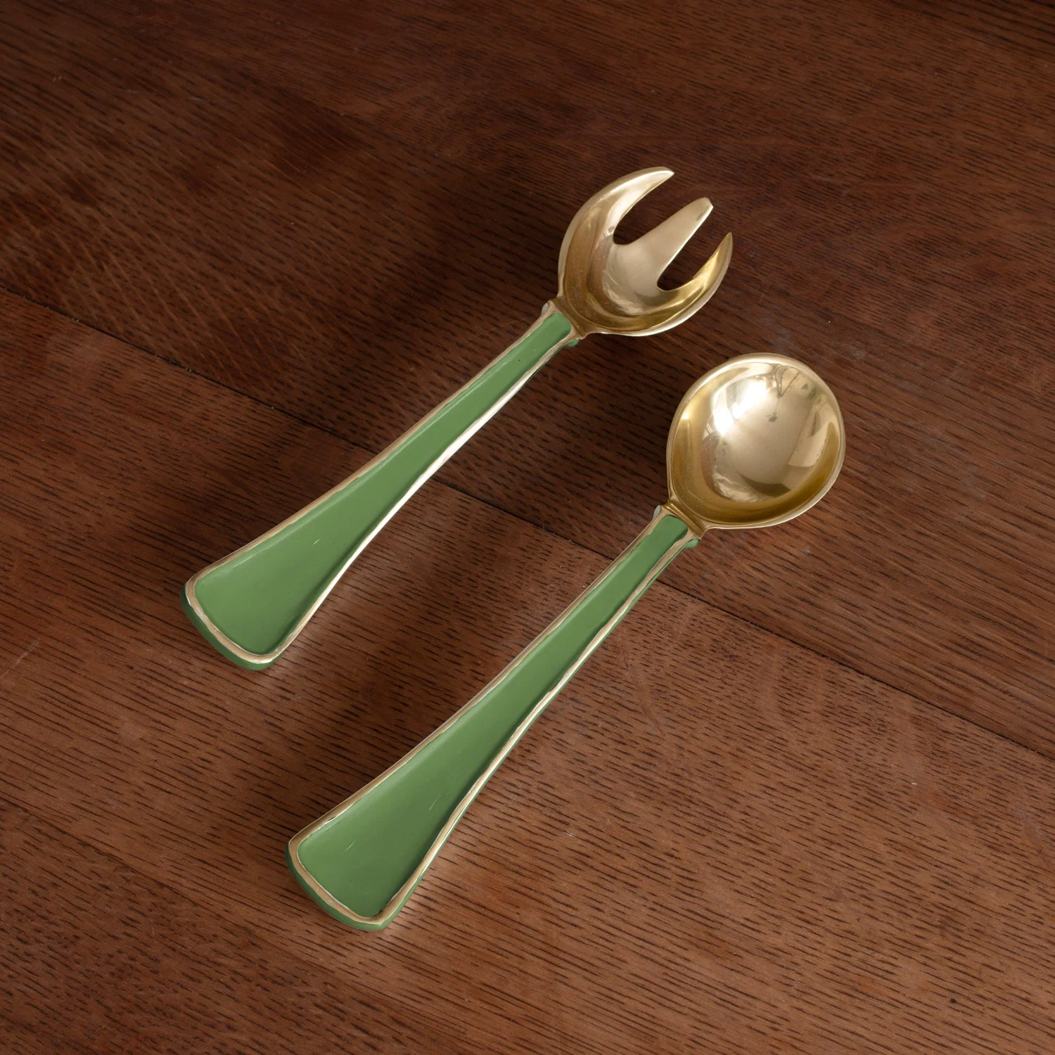 Beatriz Ball ENCANTO Soho Salad Servers Leaf Green