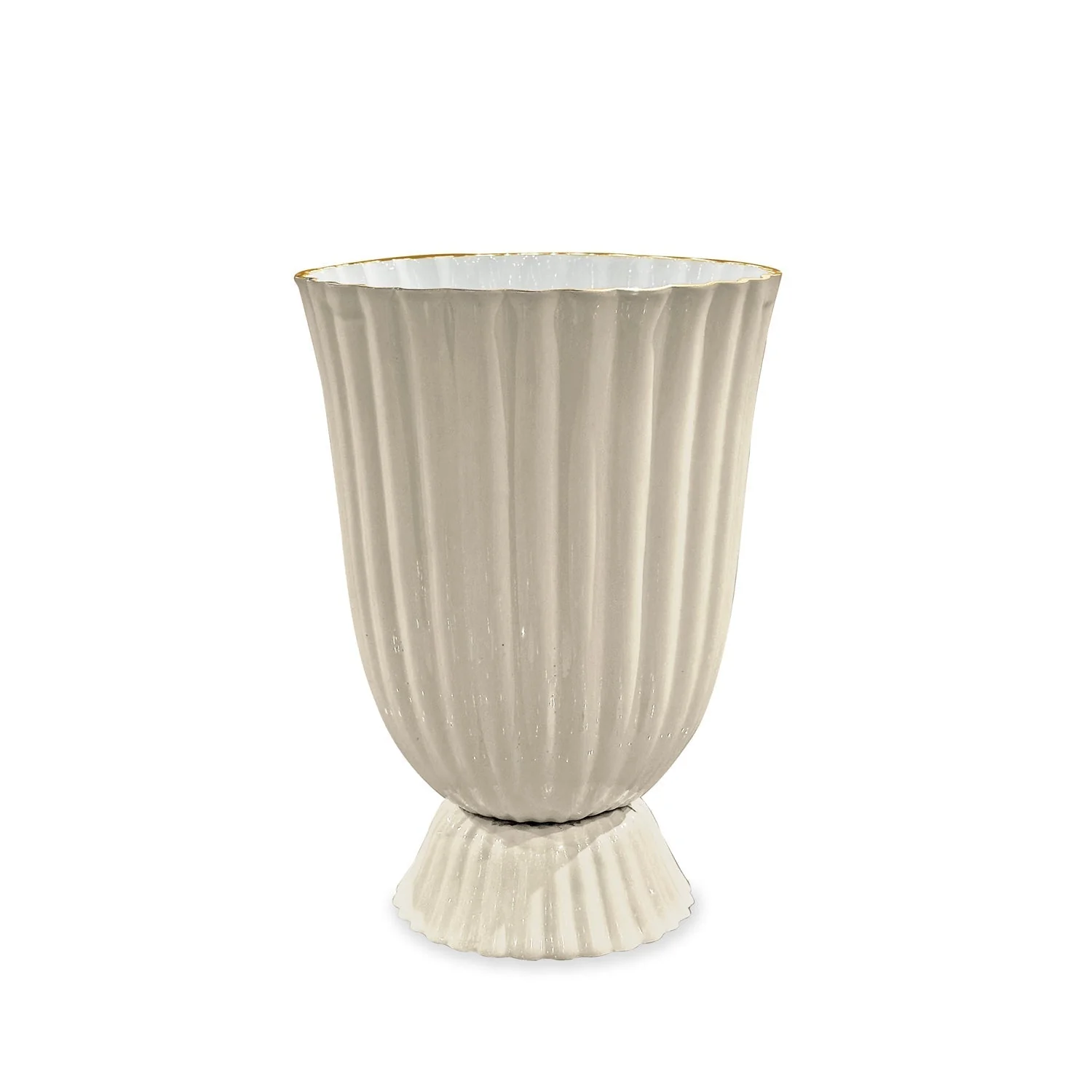 Beatriz Ball ENCANTO Vienna Medium Vase (Cream and White)