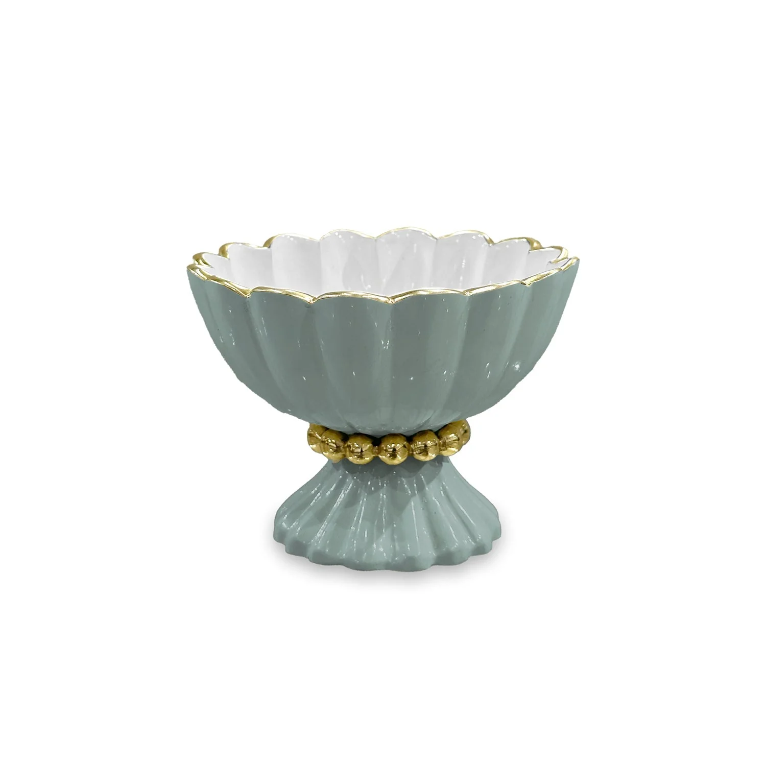 Beatriz Ball ENCANTO Vienna Mini Pedestal with Spoon (Slate and White)