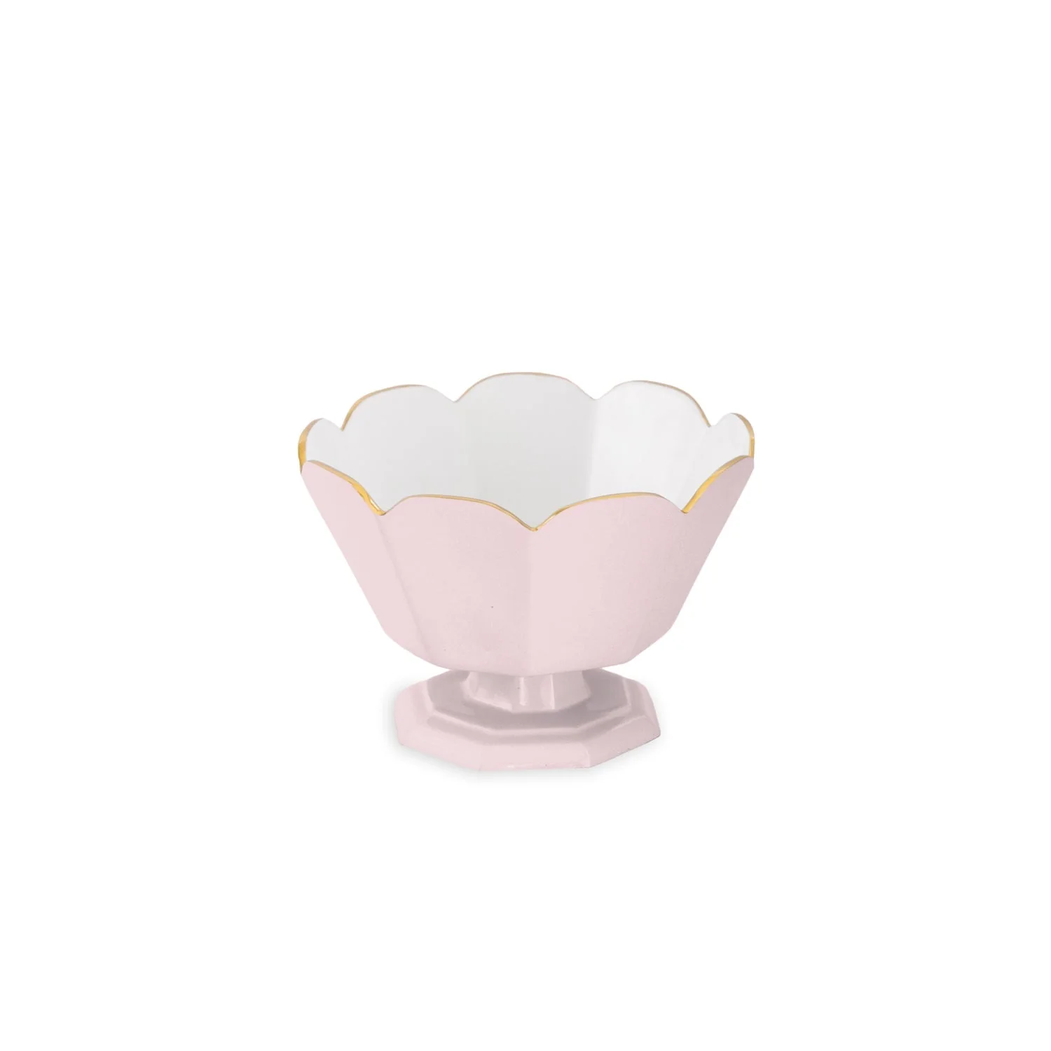 Beatriz Ball ENCANTO Vintage Faceted Pedestal Camellia and White