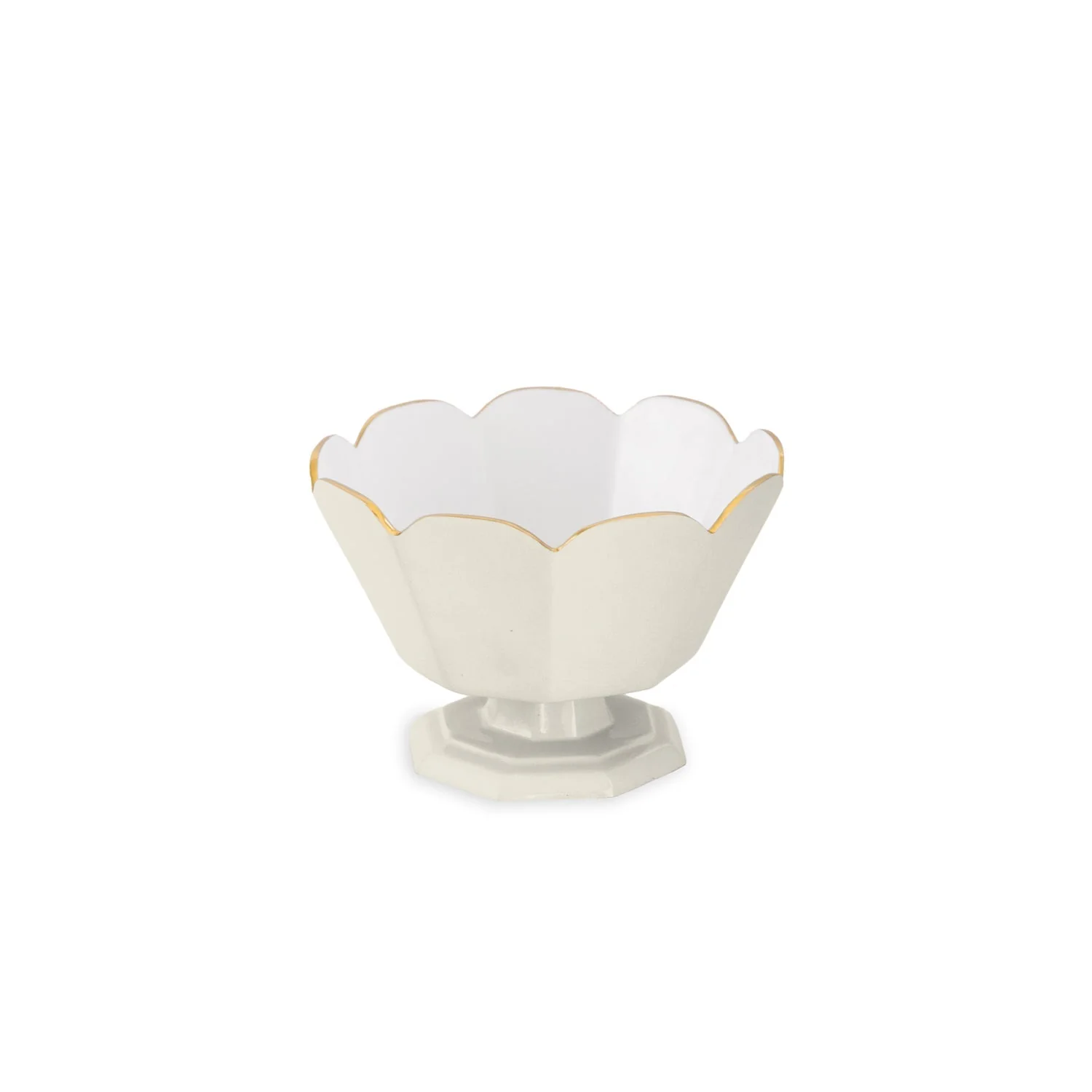Beatriz Ball ENCANTO Vintage Faceted Pedestal Cream and White