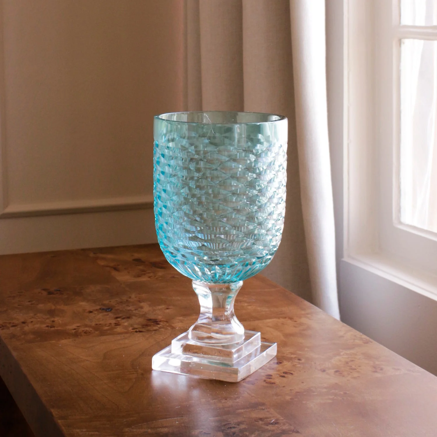 Beatriz Ball GLASS Eclat Small Hurricane Pale Blue & Clear