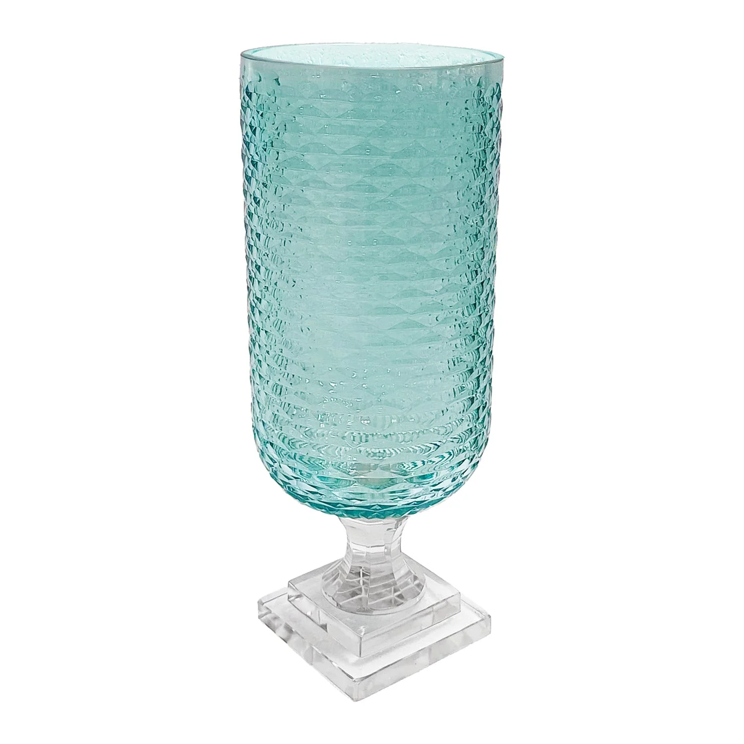 Beatriz Ball GLASS Eclat Tall Hurricane Pale Blue & Clear - Image 2