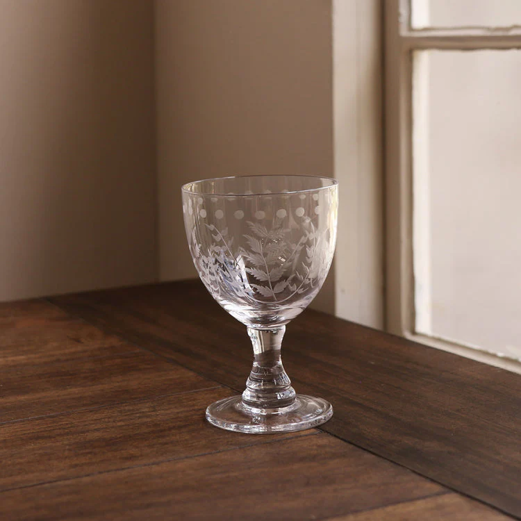Beatriz Ball GLASS Fern with Dots All Purpose Set of 4 (Clear)