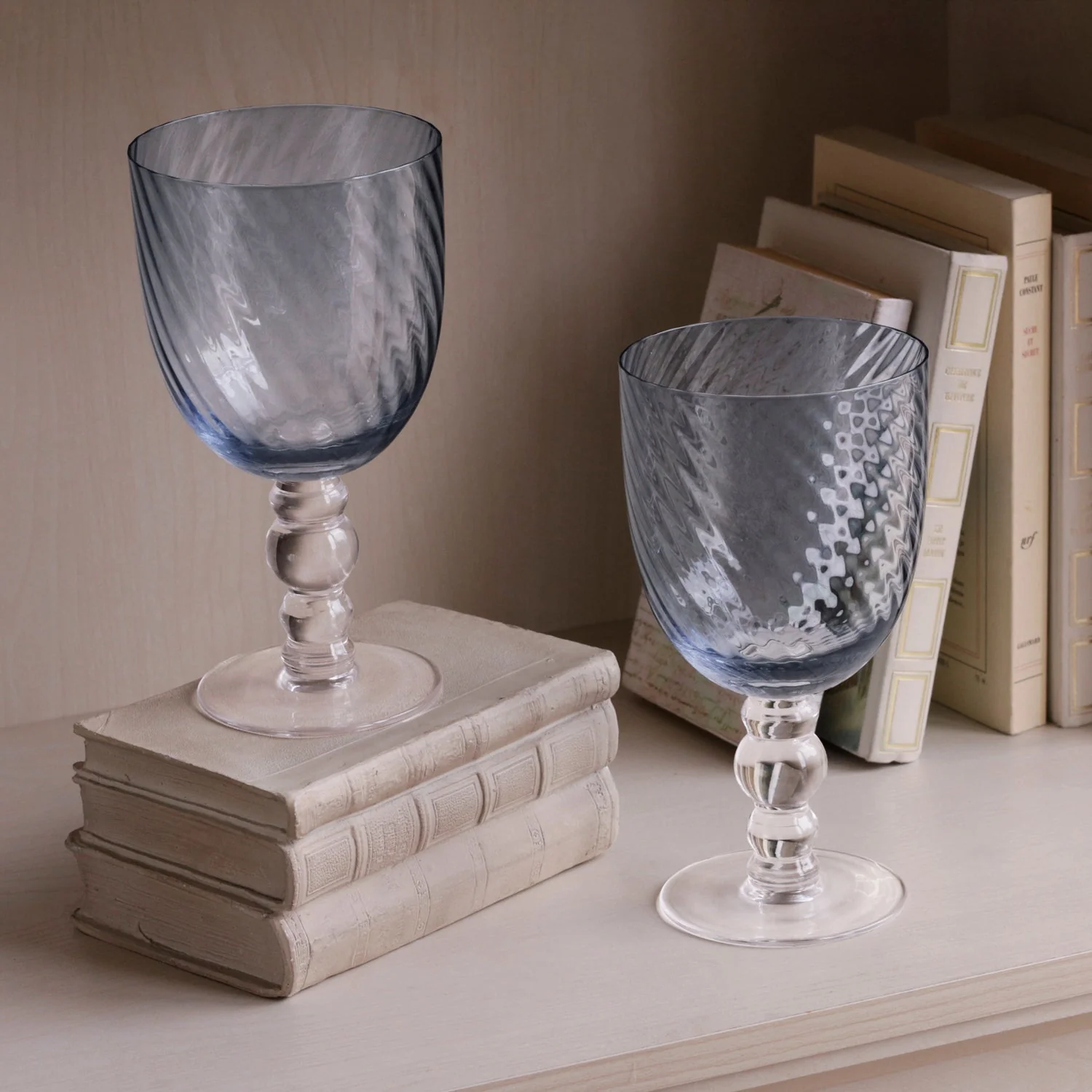 Beatriz Ball GLASS French Swirl All Purpose Set of 4 (Blue) - Image 3