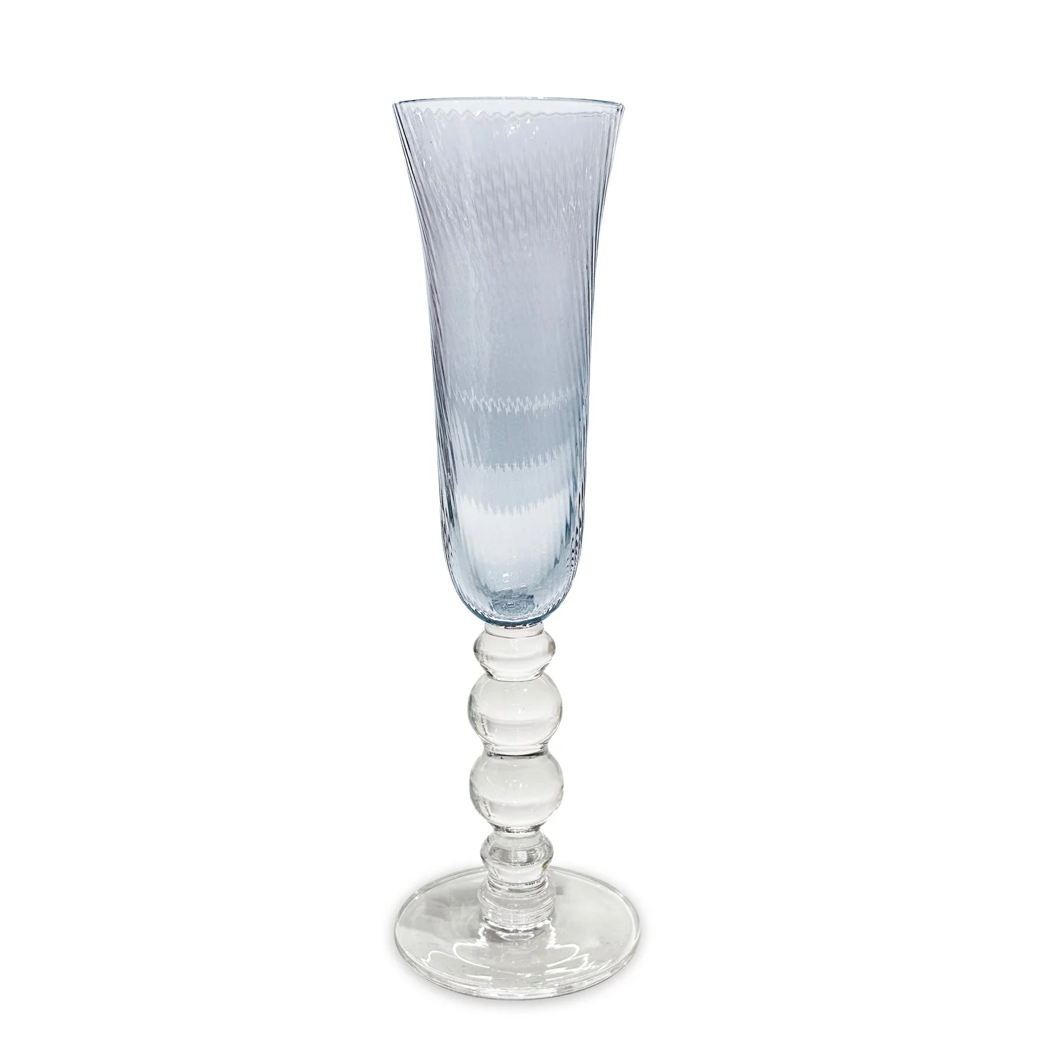 Beatriz Ball GLASS French Swirl Champagne Flute Set of 4 (Blue) - Image 5