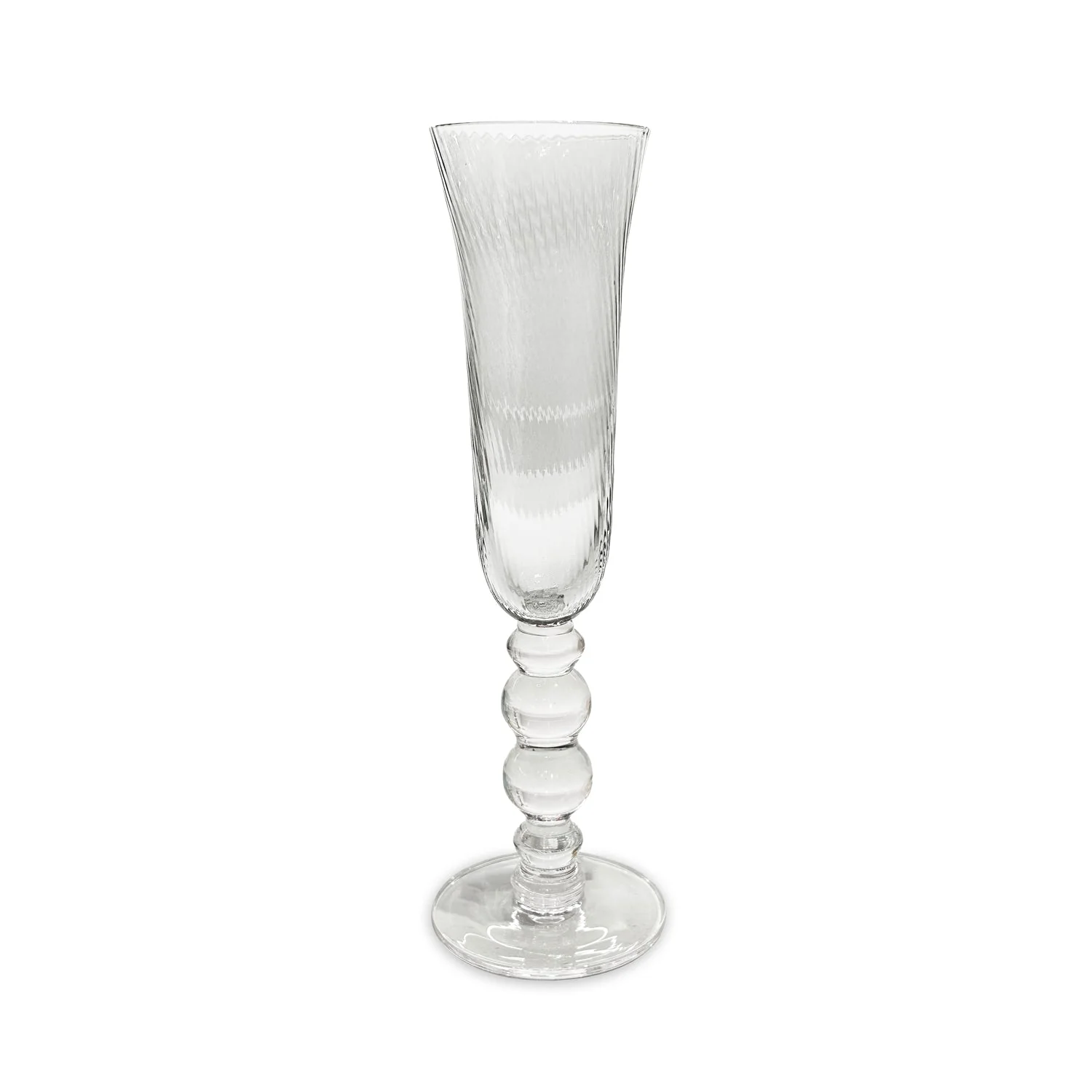 Beatriz Ball GLASS French Swirl Champagne Flute Set of 4 (Clear)