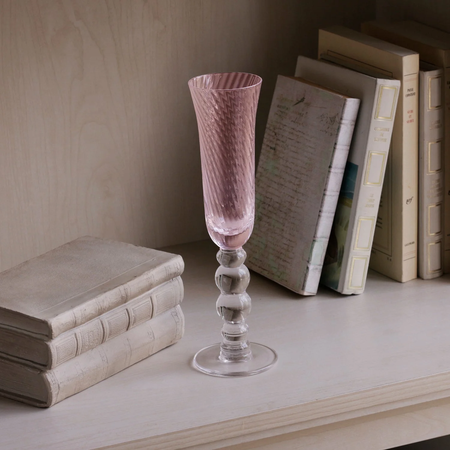 Beatriz Ball GLASS French Swirl Champagne Flute Set of 4 (Pink) - Image 5