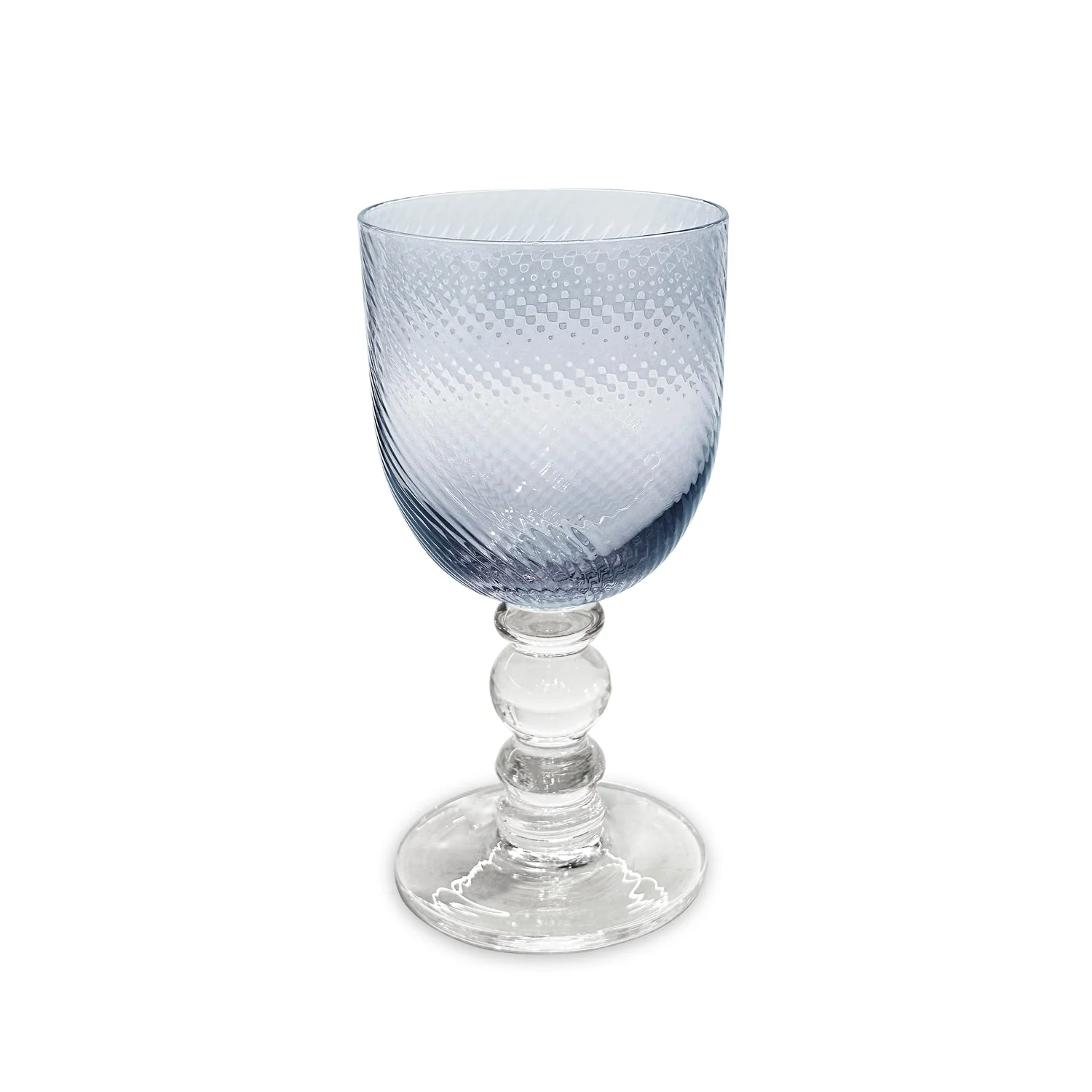 Beatriz Ball GLASS French Swirl Wine Set of 4 (Blue) - Image 2