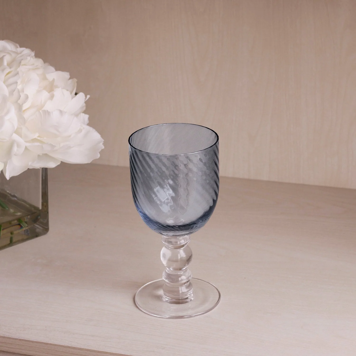 Beatriz Ball GLASS French Swirl Wine Set of 4 (Blue) - Image 3