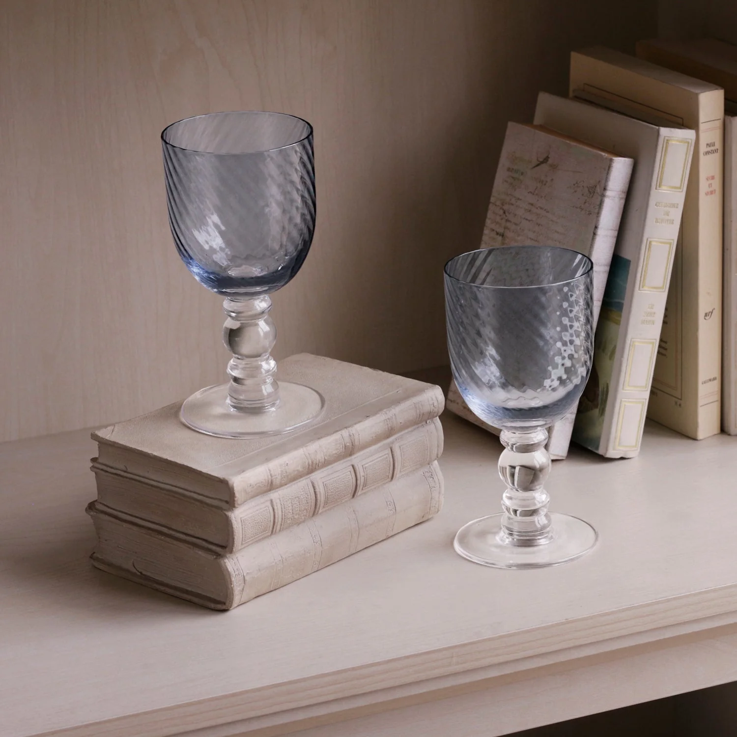 Beatriz Ball GLASS French Swirl Wine Set of 4 (Blue) - Image 4