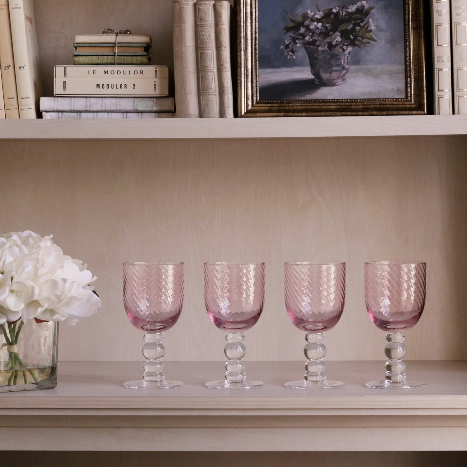 Beatriz Ball GLASS French Swirl Wine Set of 4 (Pink) - Image 5