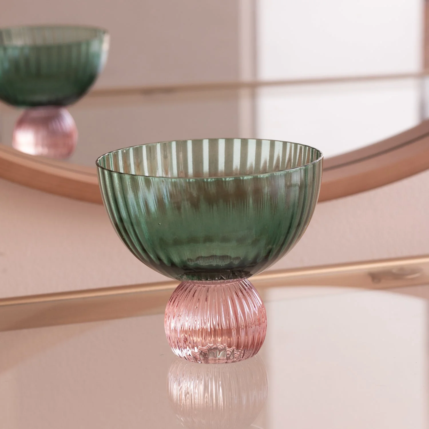 Beatriz Ball GLASS Venice Coupe Set of 4 (Green and Lavender)