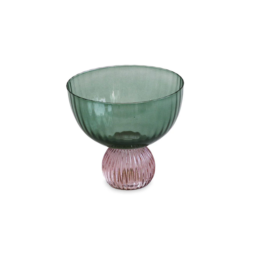 Beatriz Ball GLASS Venice Coupe Set of 4 (Green and Lavender) - Image 5