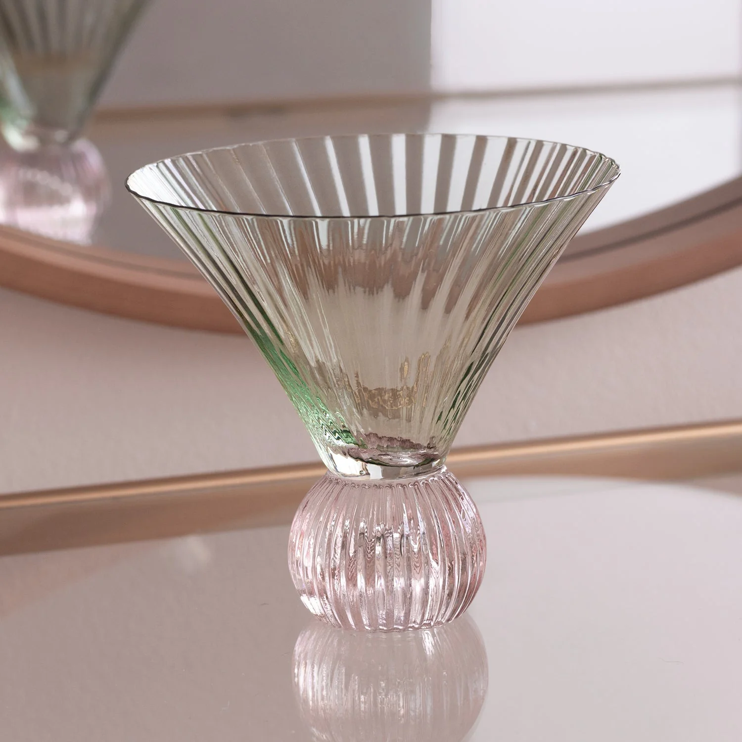 Beatriz Ball GLASS Venice Martini Set of 4 (Green and Pink)
