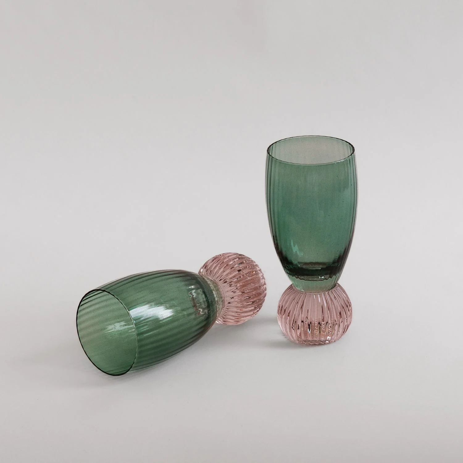 Beatriz Ball GLASS Venice Shot Glass Set of 4 (Green and Lavender) - Image 4