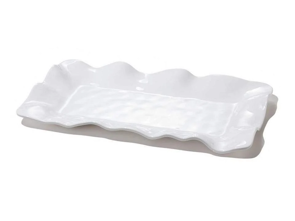 Beatriz Ball Vida Melamine Havana Rectangular Long Platter White - Image 4