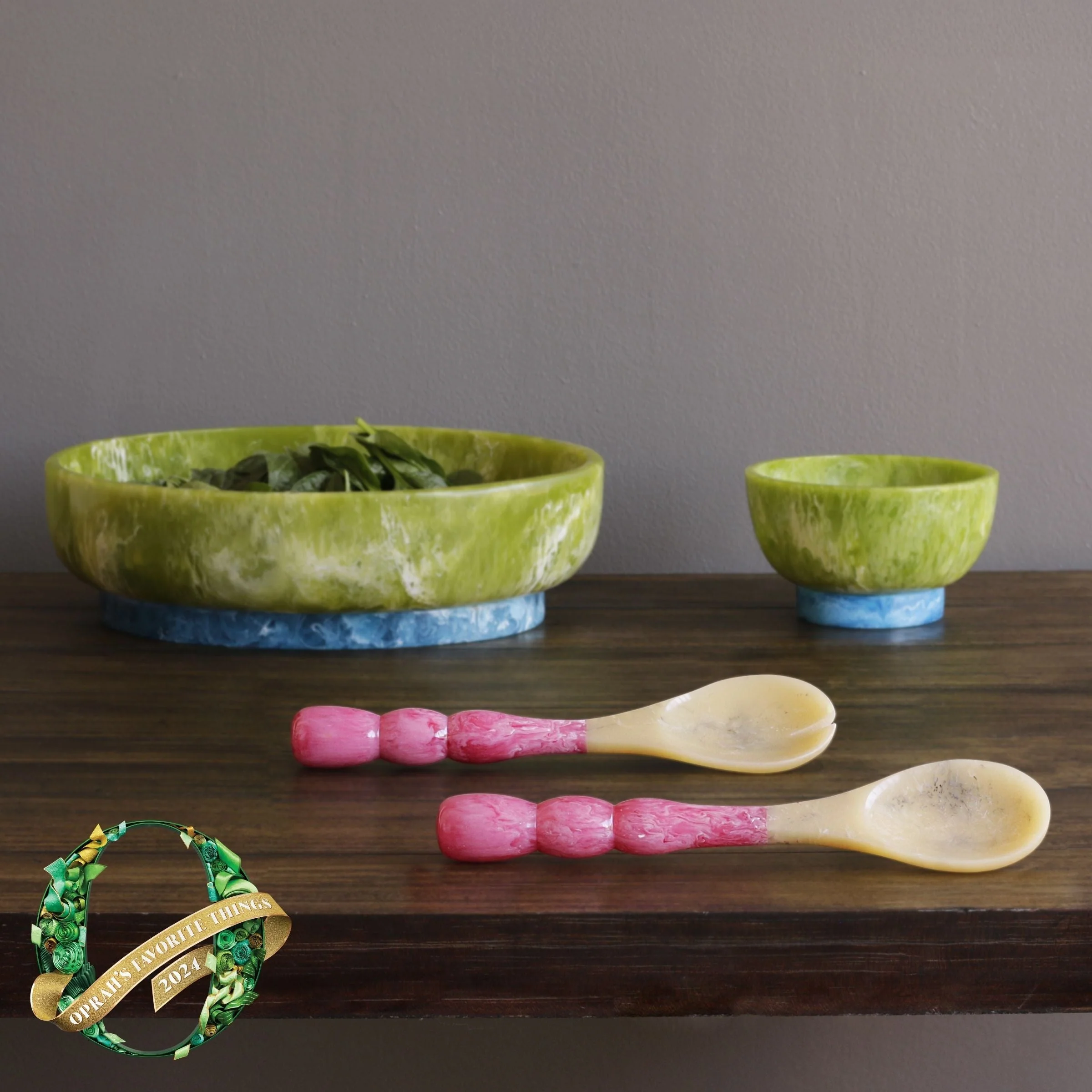 Beatriz Ball RESIN Rio Bubble Salad Servers (Pink) - Image 3