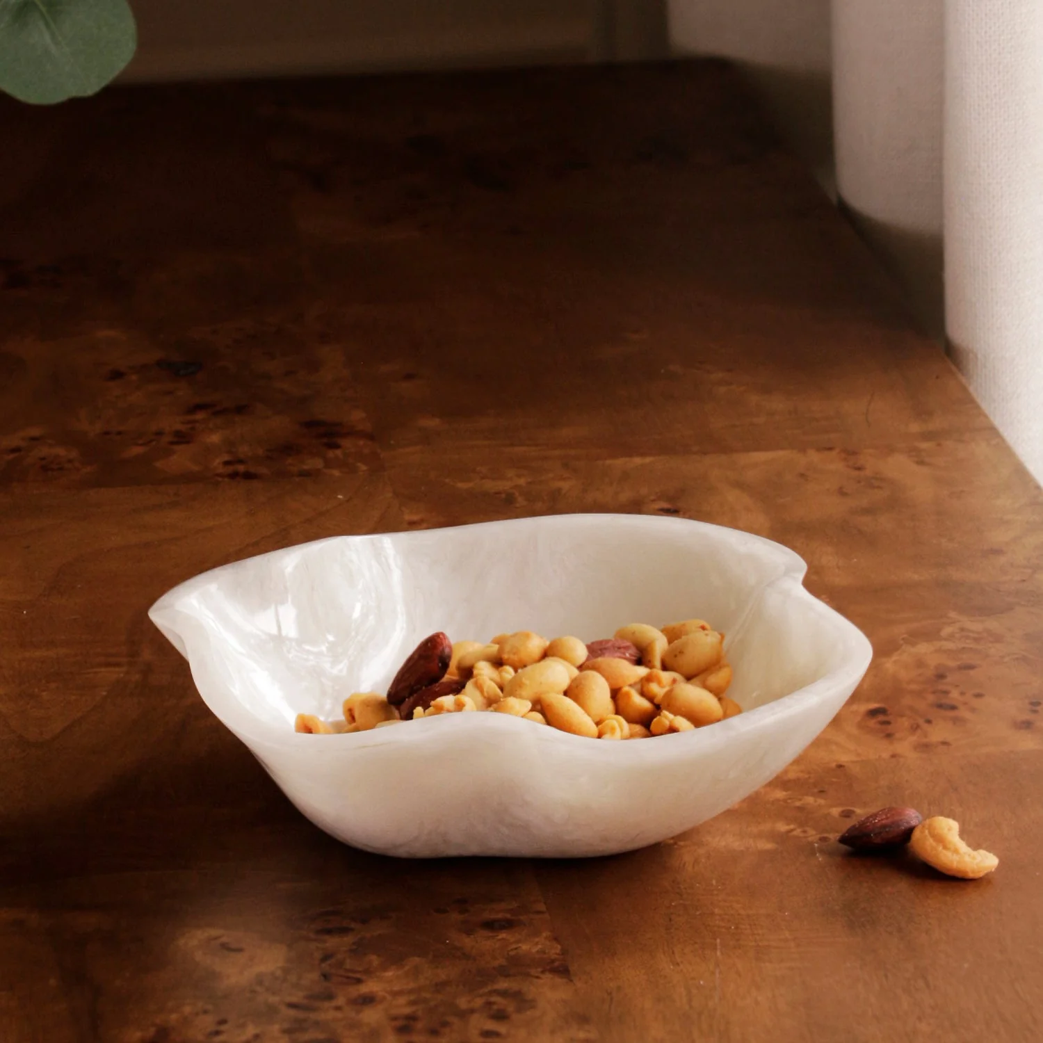 Beatriz Ball RESIN Alabaster Mini Bowl White Swirl - Image 3