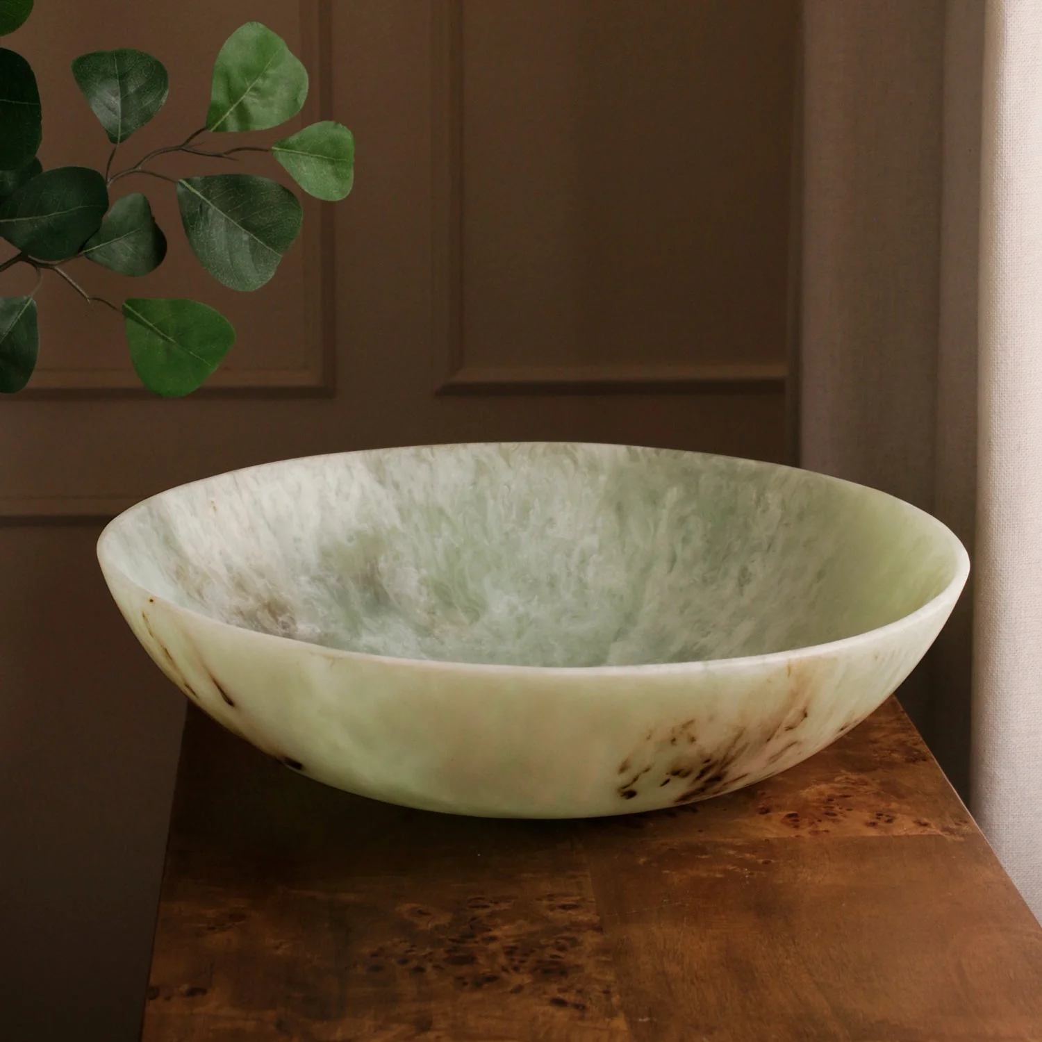 Beatriz Ball RESIN Giada Centerpiece Jade Swirl