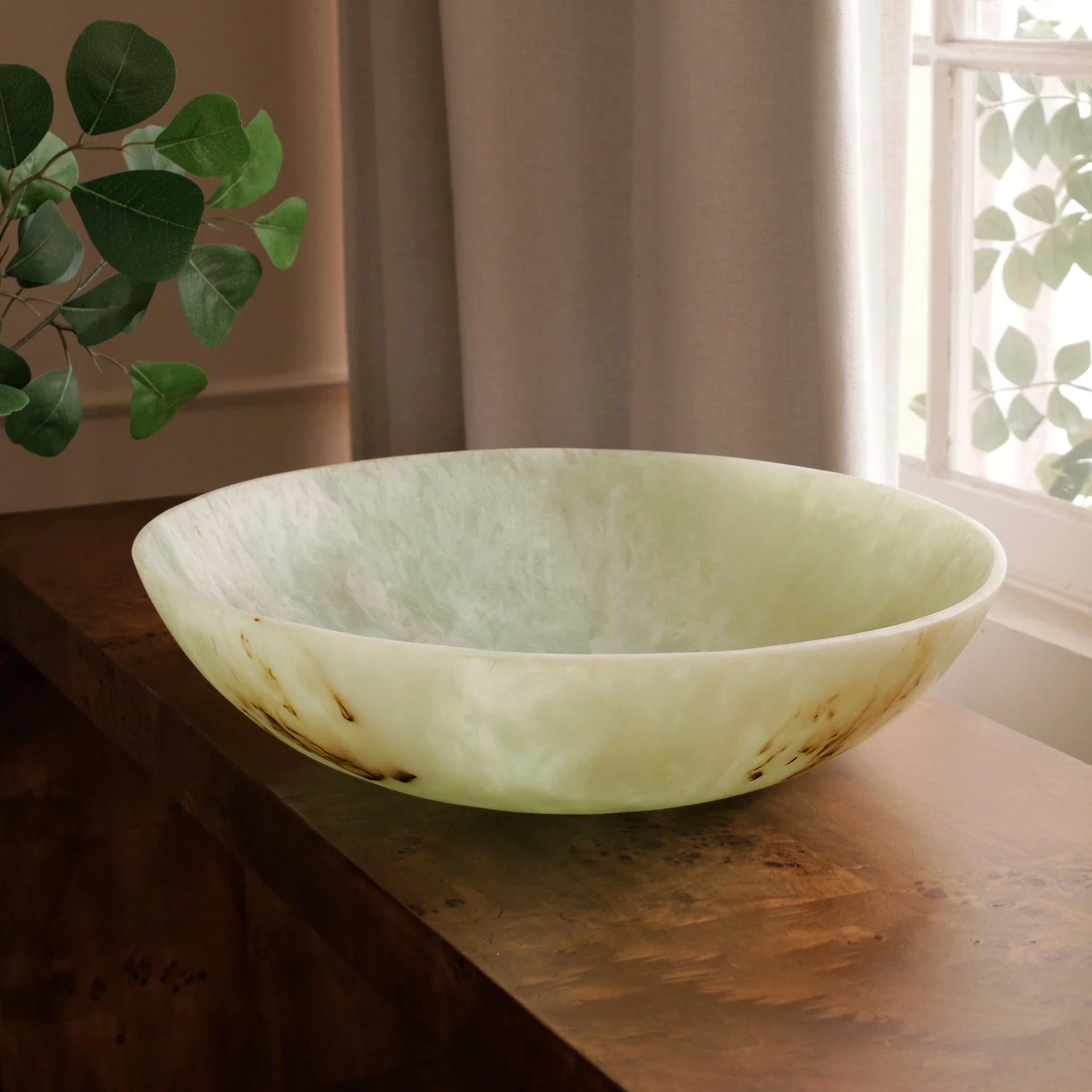 Beatriz Ball RESIN Giada Centerpiece Jade Swirl - Image 4