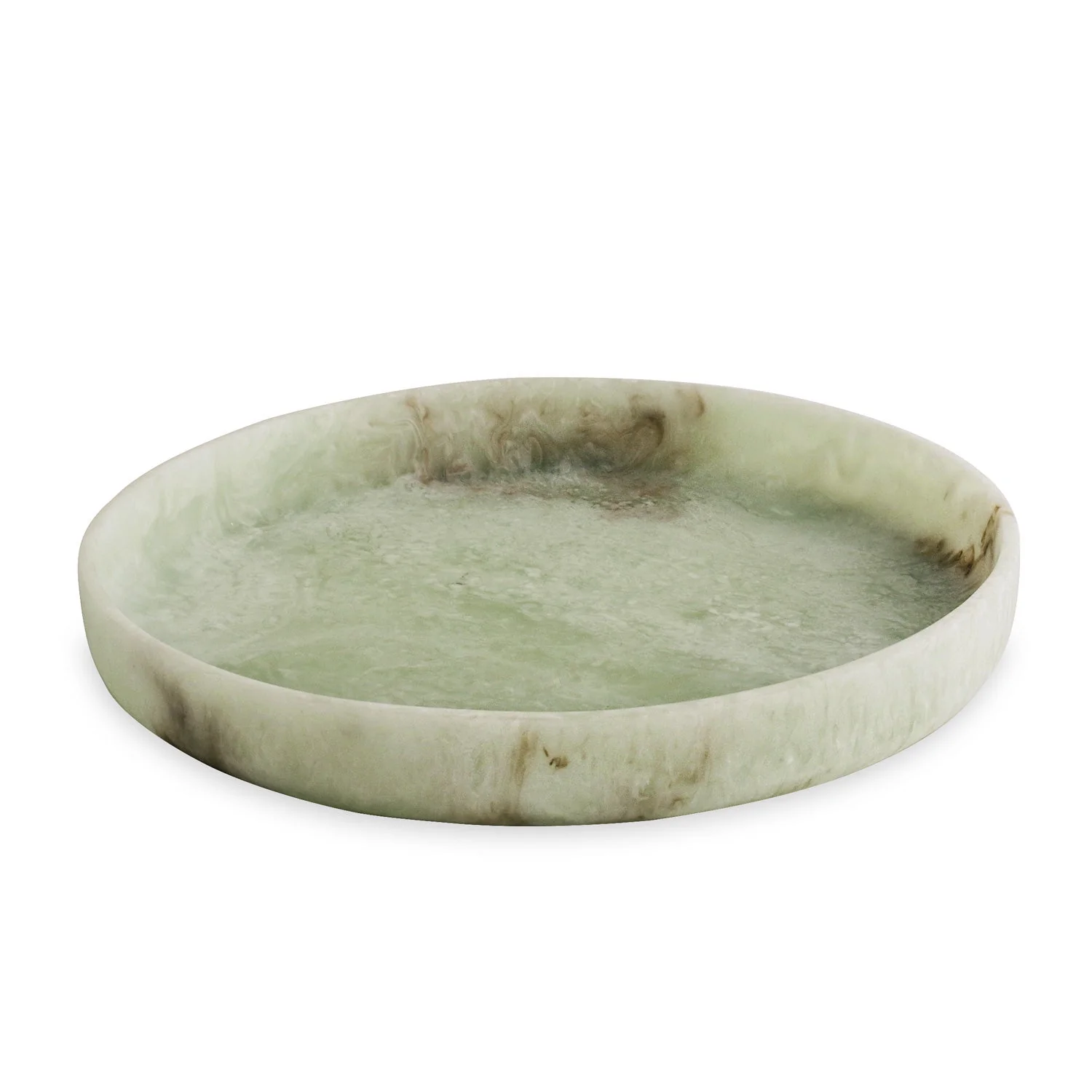 Beatriz Ball RESIN Giada Round Tray Jade Swirl - Image 2