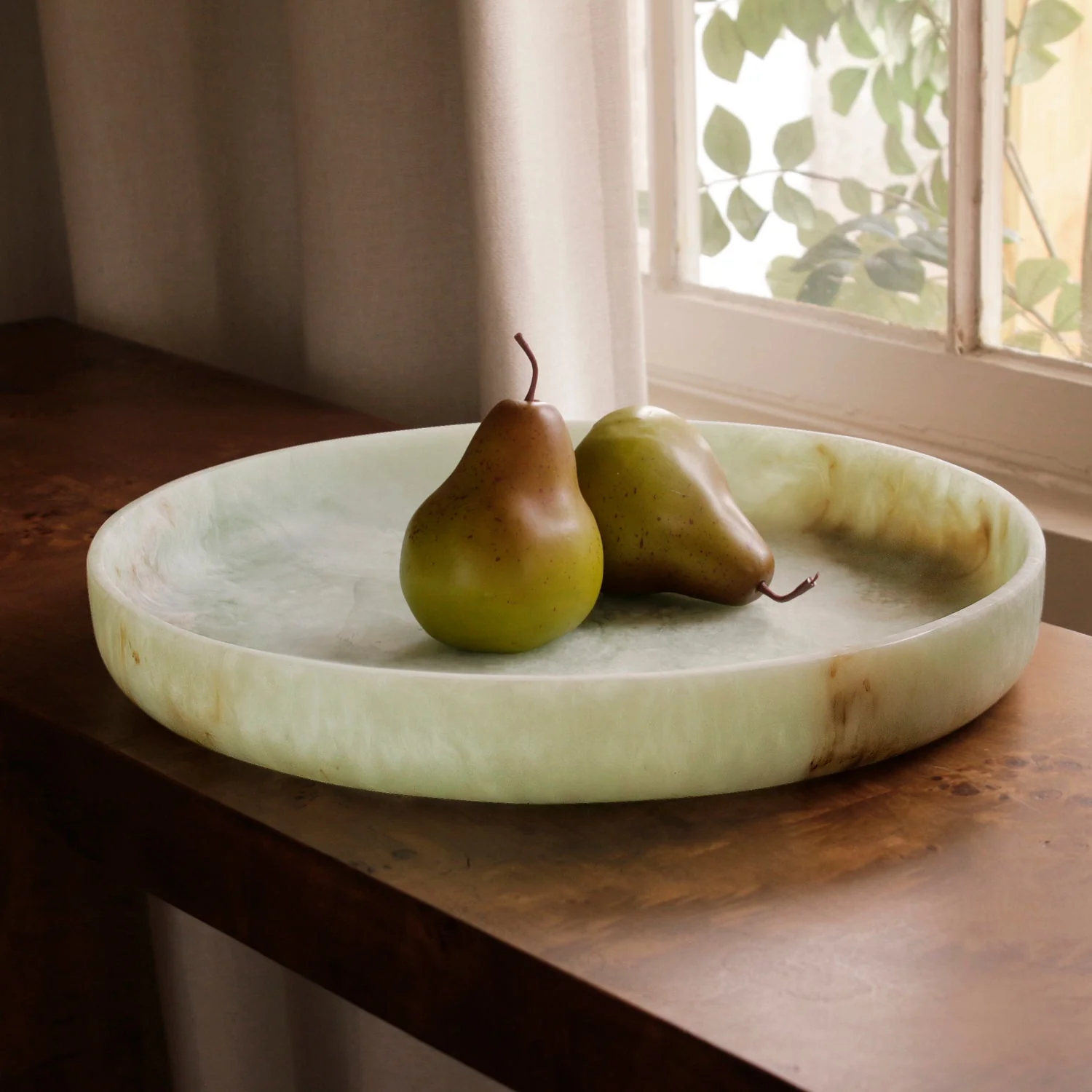 Beatriz Ball RESIN Giada Round Tray Jade Swirl - Image 3