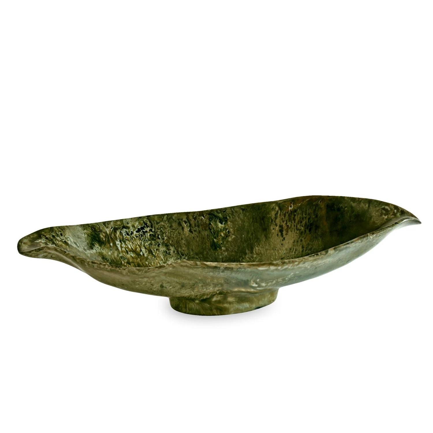 Beatriz Ball RESIN Malachite Medium Oval Bowl (Green)