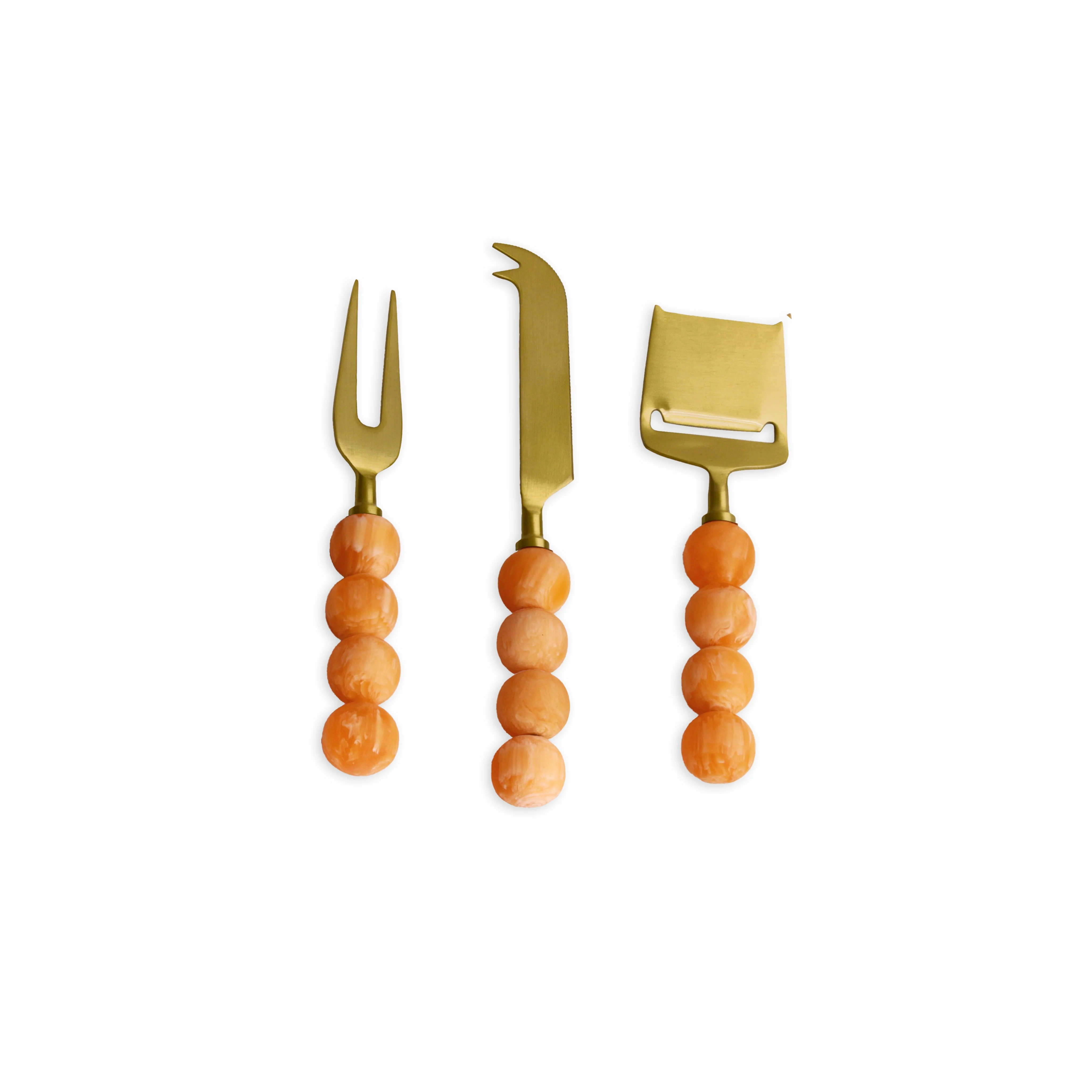 Beatriz Ball RESIN Sorbet Cheese Set of 3 Tangerine