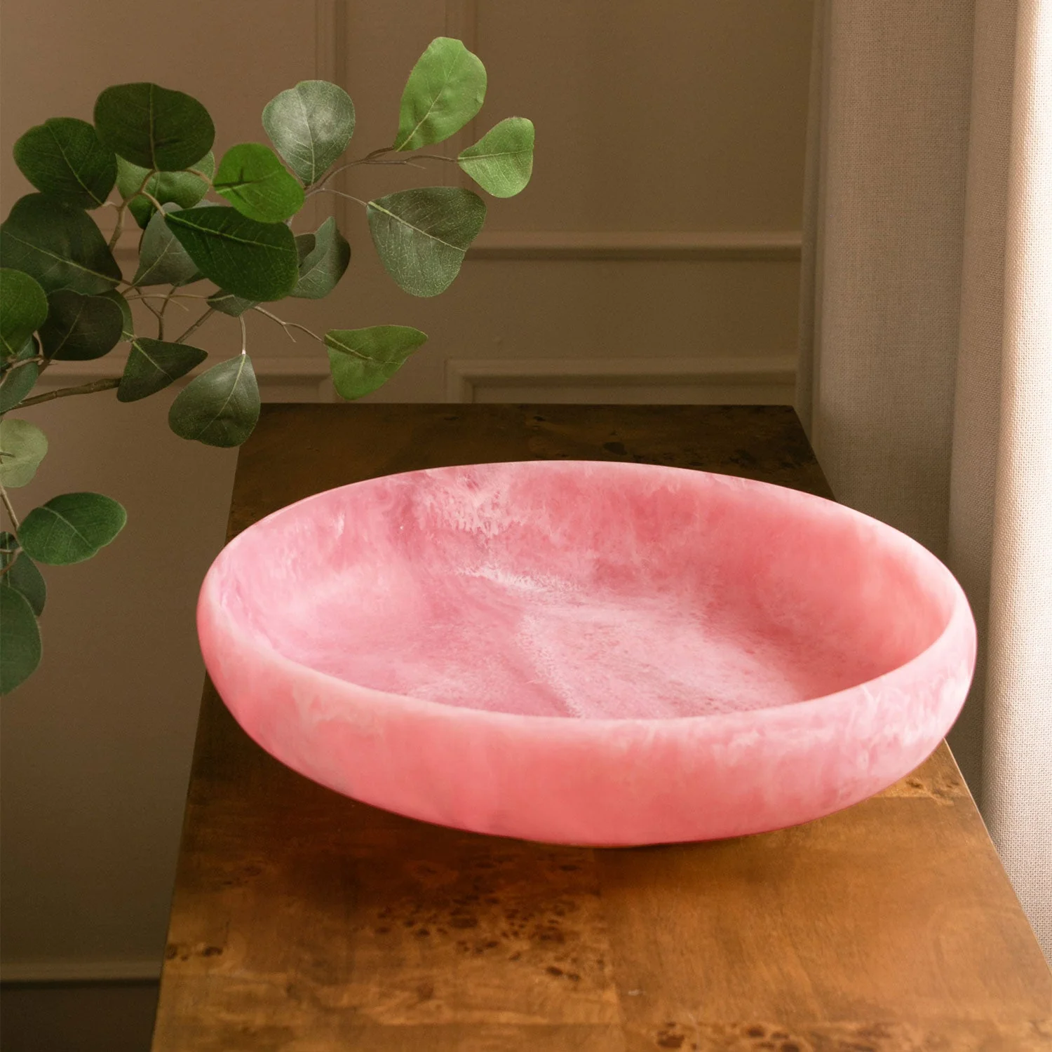 Beatriz Ball RESIN Sorbet Large Oval Bowl Raspberry
