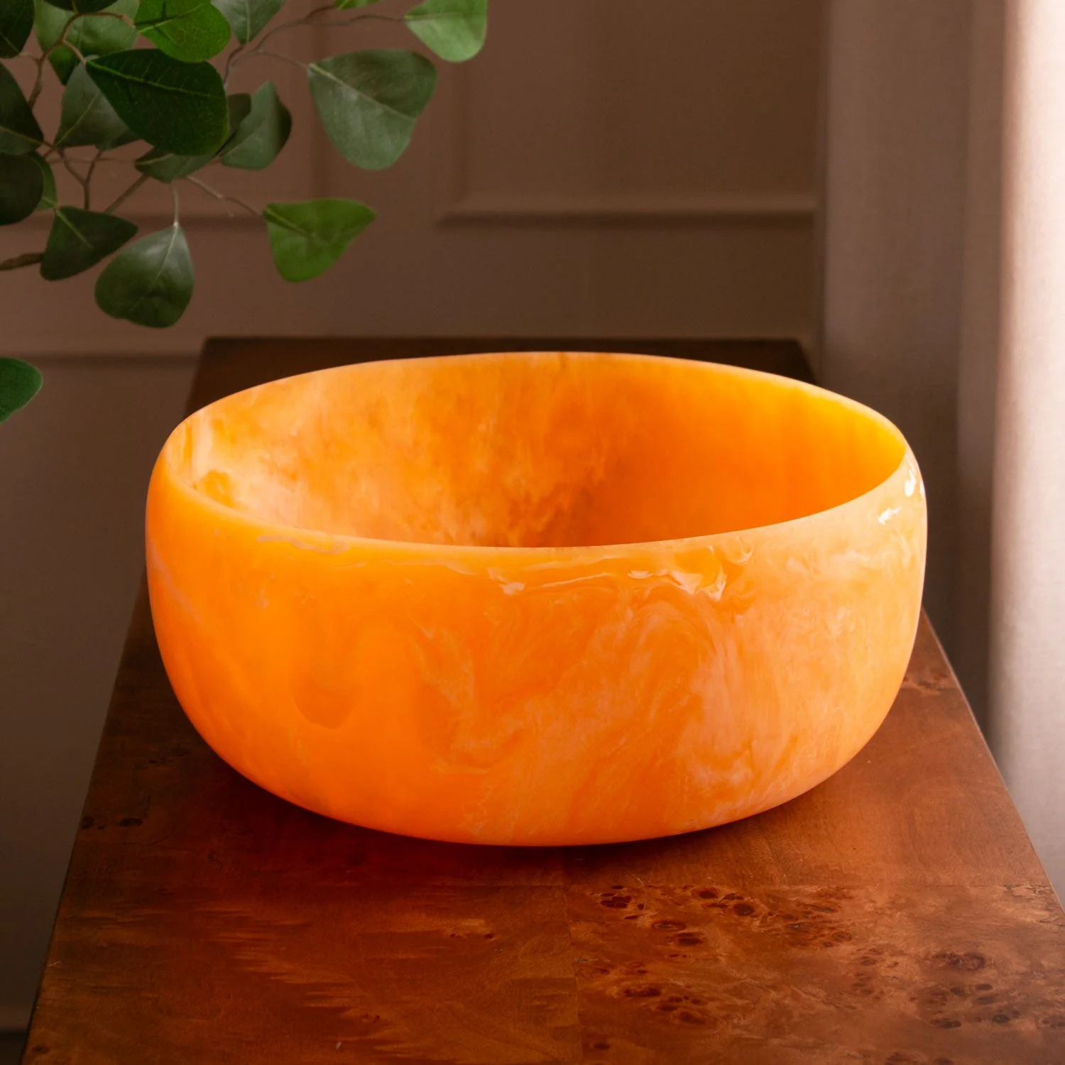 Beatriz Ball RESIN Sorbet Large Round Bowl Tangerine