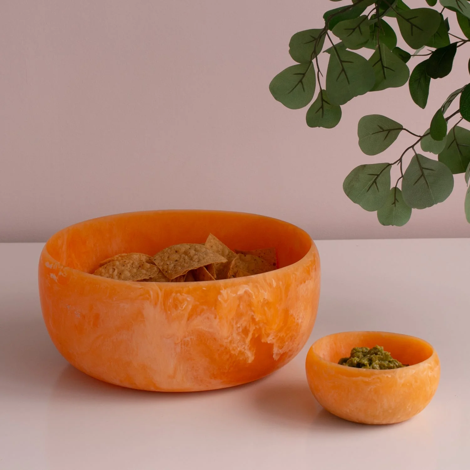 Beatriz Ball RESIN Sorbet Large Round Bowl Tangerine - Image 3