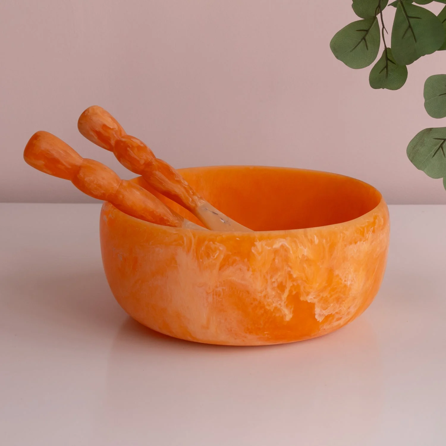 Beatriz Ball RESIN Sorbet Large Round Bowl Tangerine - Image 6