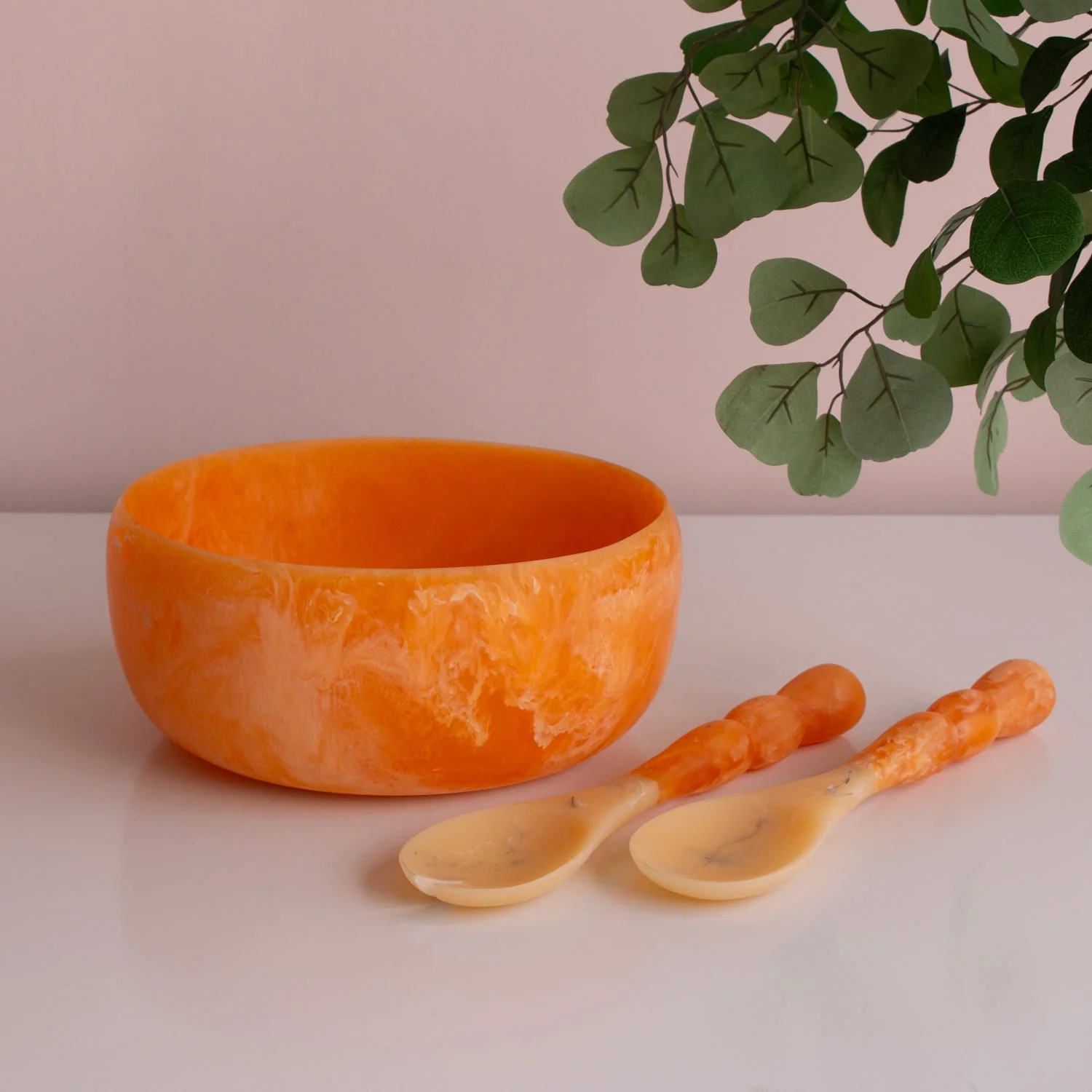Beatriz Ball RESIN Sorbet Large Round Bowl Tangerine - Image 7