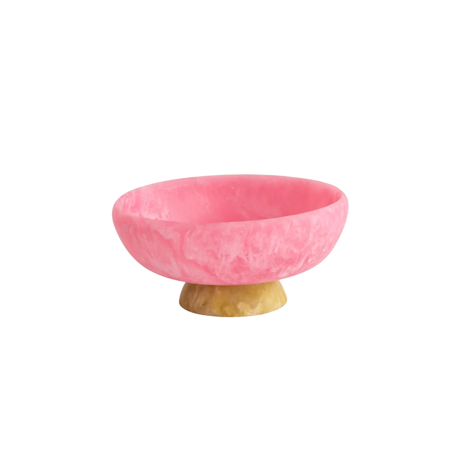 Beatriz Ball RESIN Sorbet Medium Round Bowl with Base Raspberry and Matcha