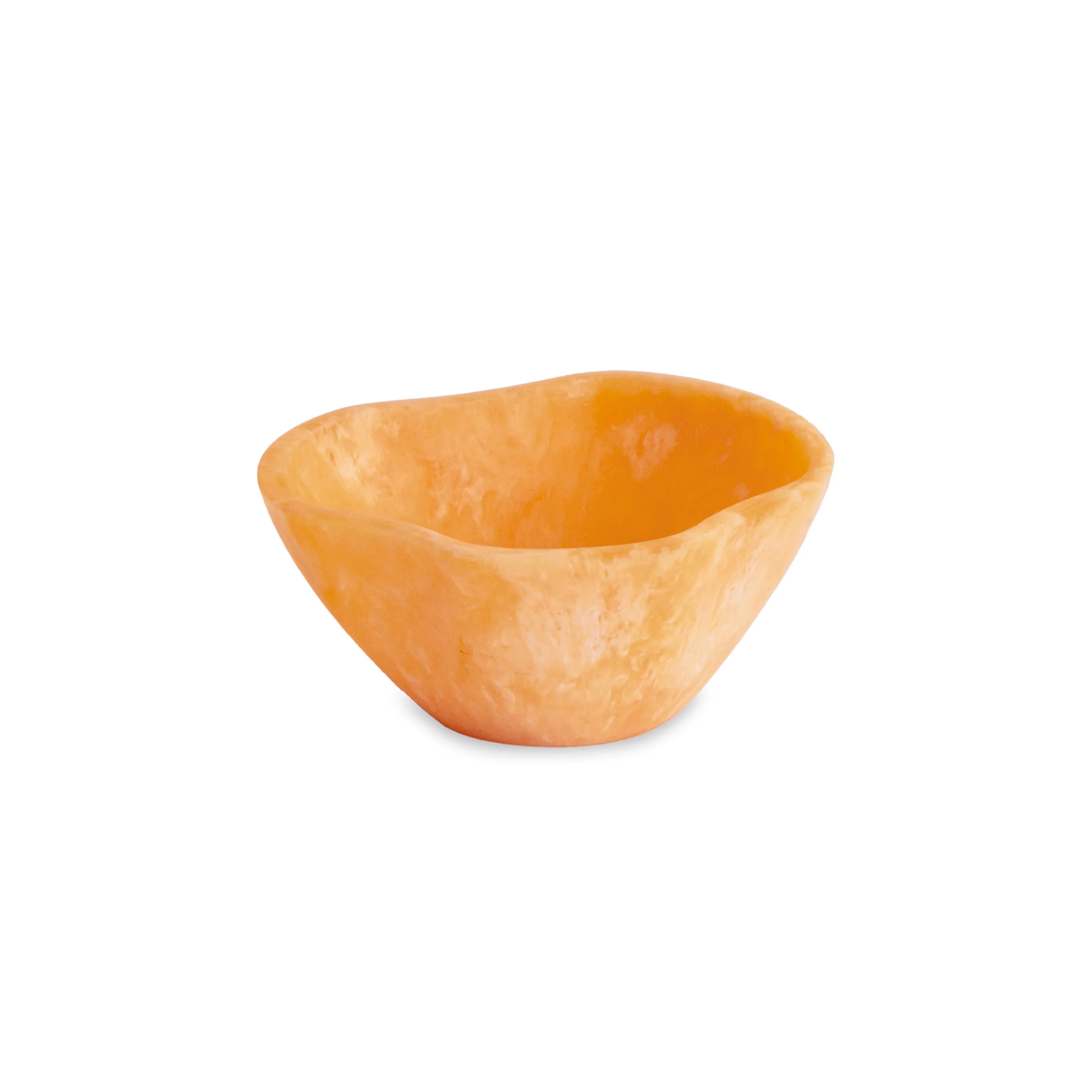 Beatriz Ball RESIN Sorbet Mini Wavy Round Bowl  Tangerine
